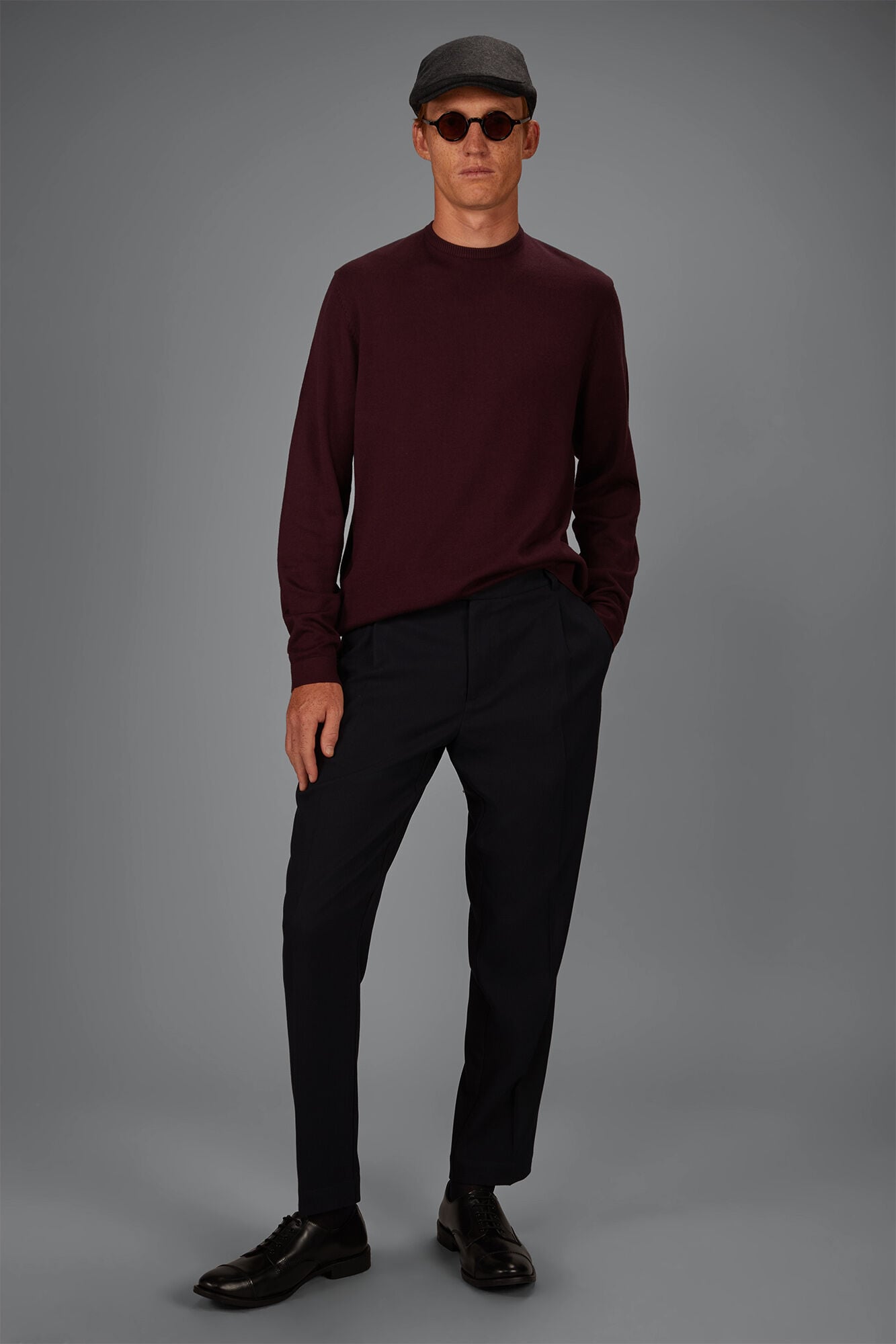 Doppelganger - Maglia uomo girocollo con spacchi laterali regular fit