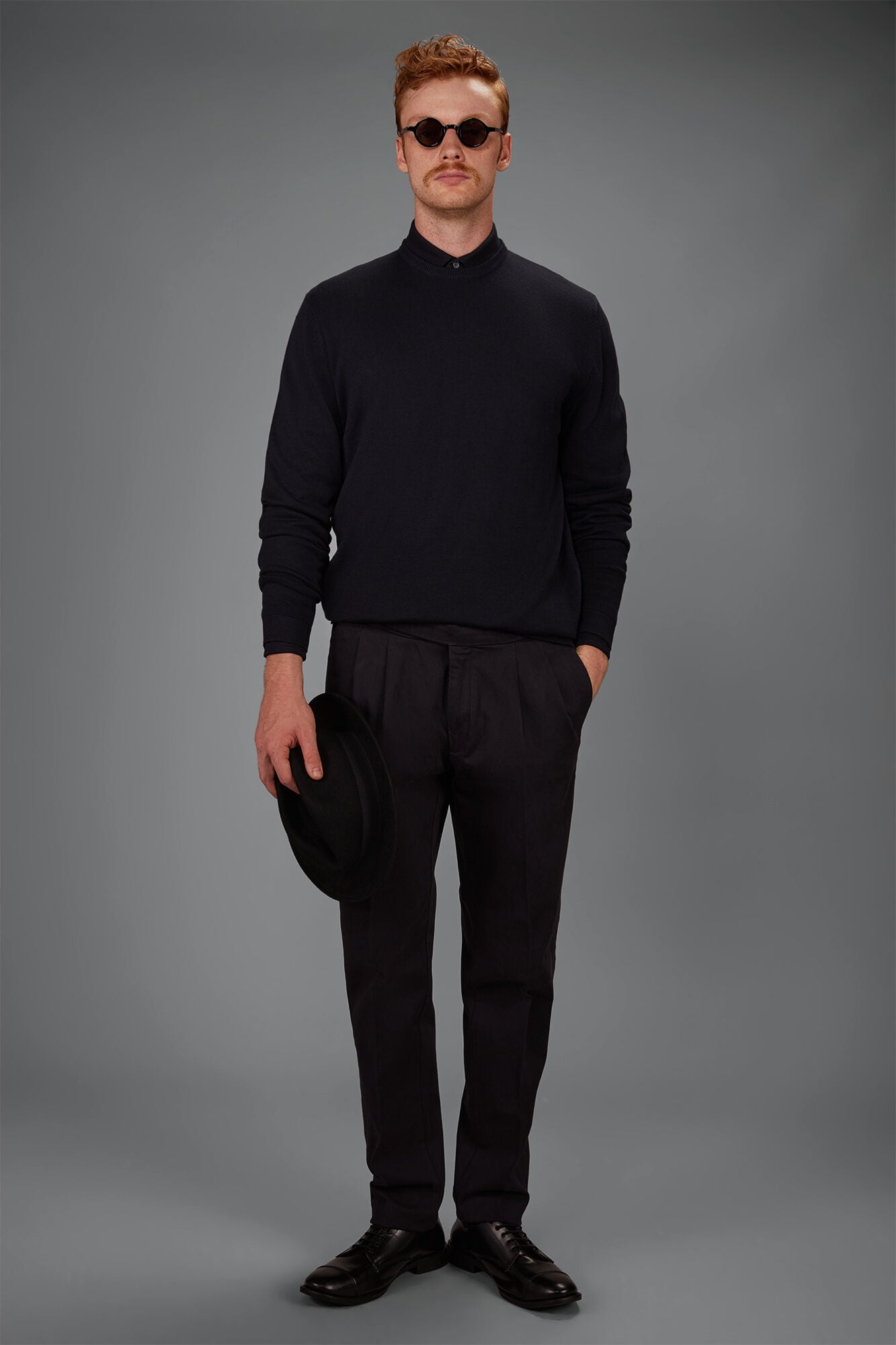 Doppelganger - Maglia uomo girocollo con spacchi laterali regular fit