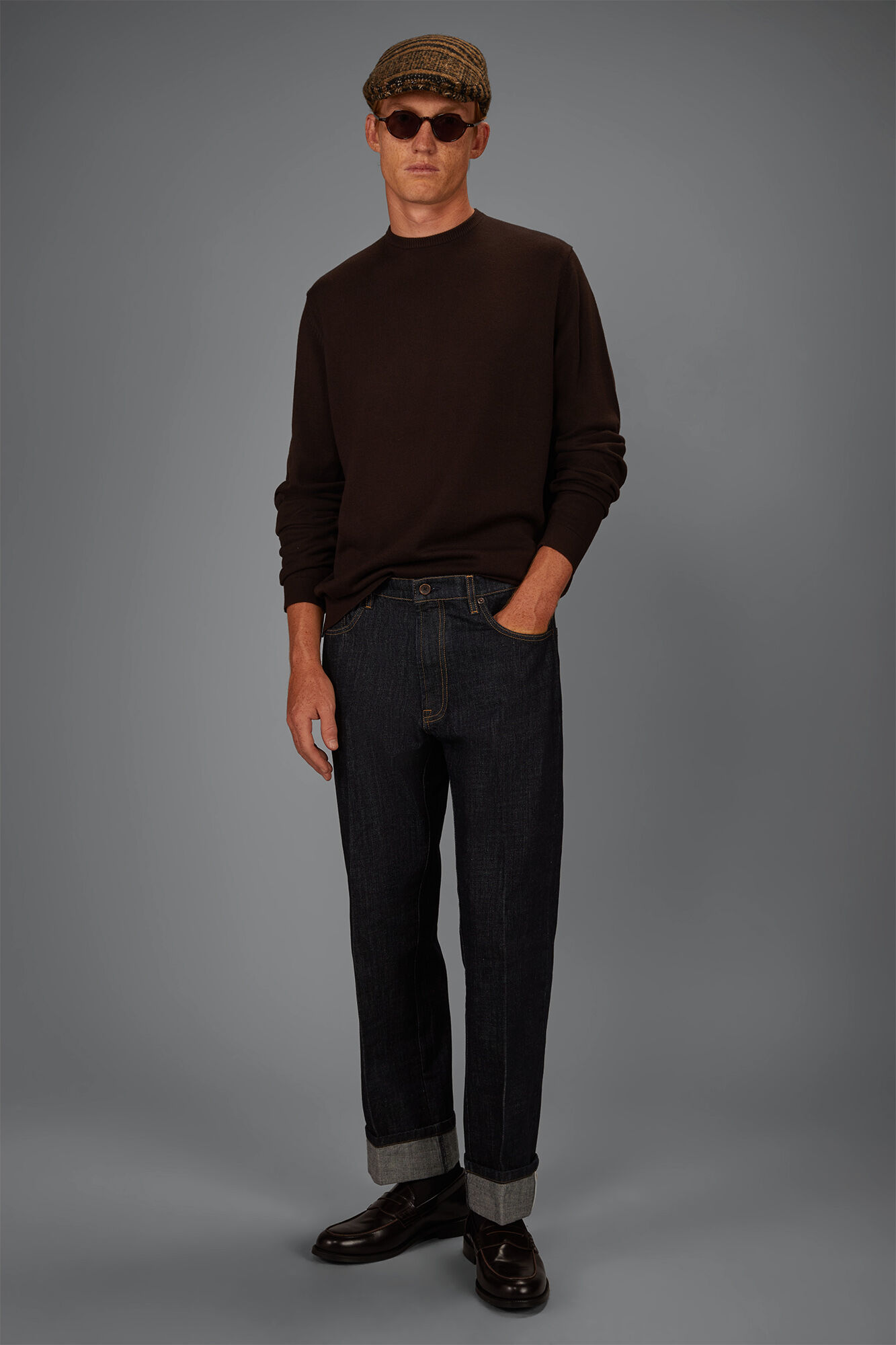 Doppelganger - Maglia uomo girocollo con spacchi laterali regular fit