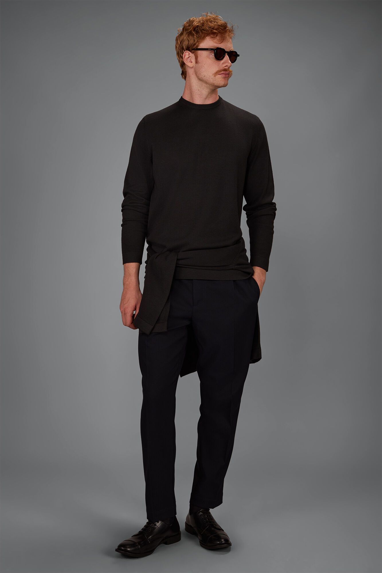 Doppelganger - Maglia uomo girocollo con spacchi laterali regular fit