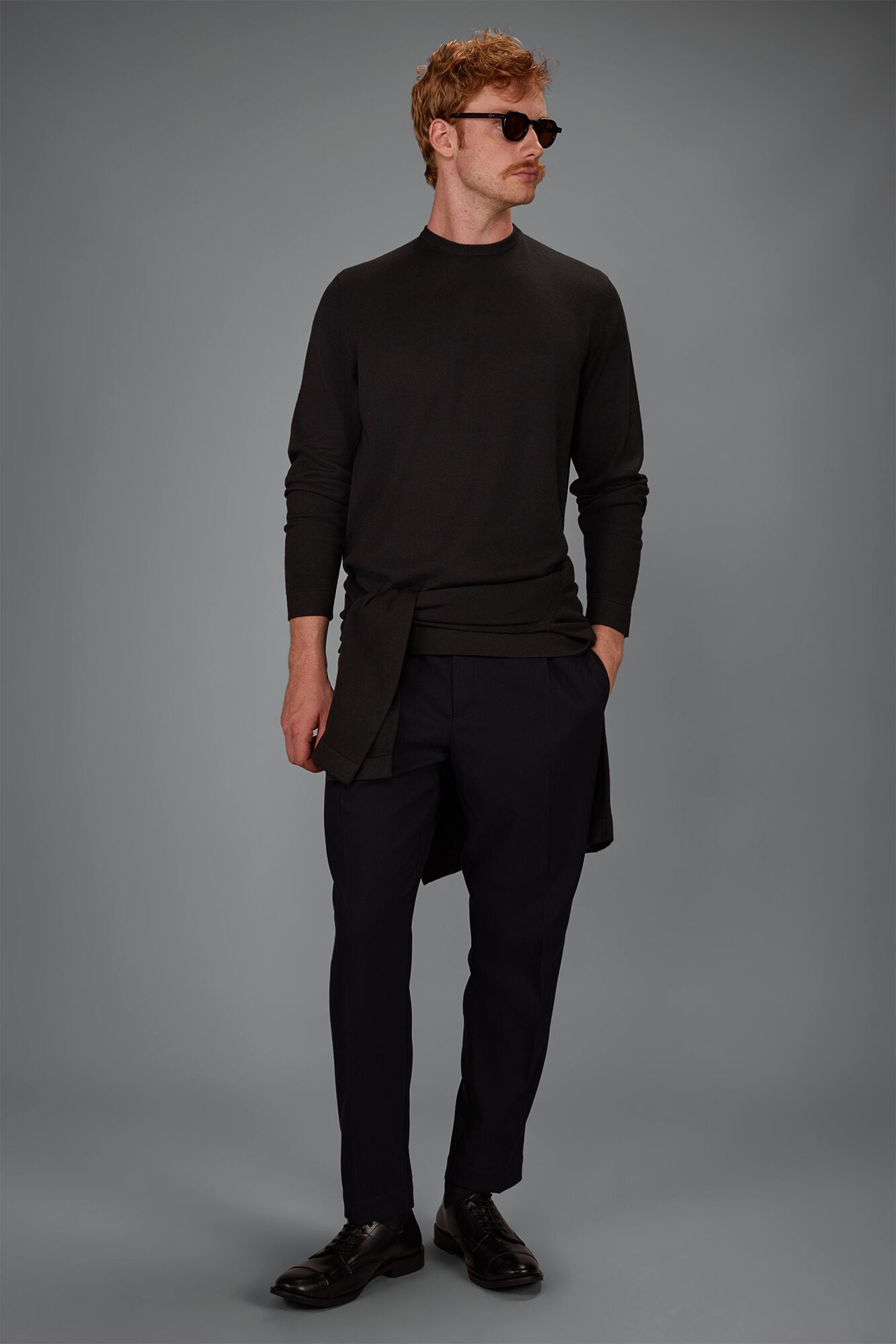 Doppelganger - Maglia uomo girocollo con spacchi laterali regular fit