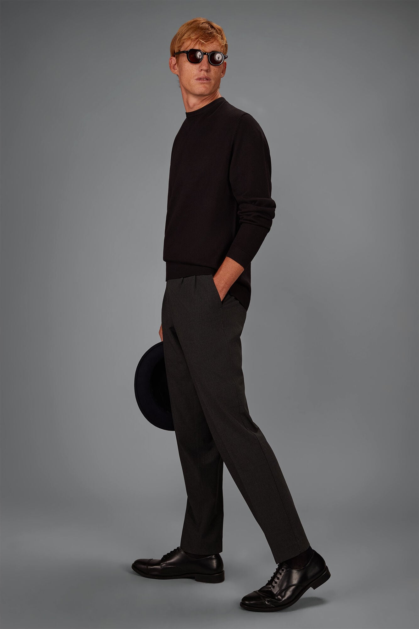 Doppelganger - Maglia uomo girocollo con spacchi laterali regular fit