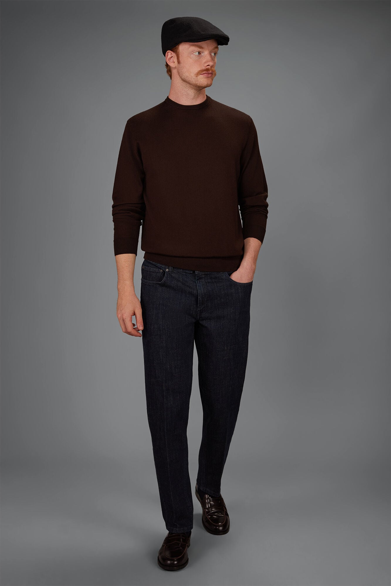 Doppelganger - Maglia uomo girocollo in 100% lana merino regular fit