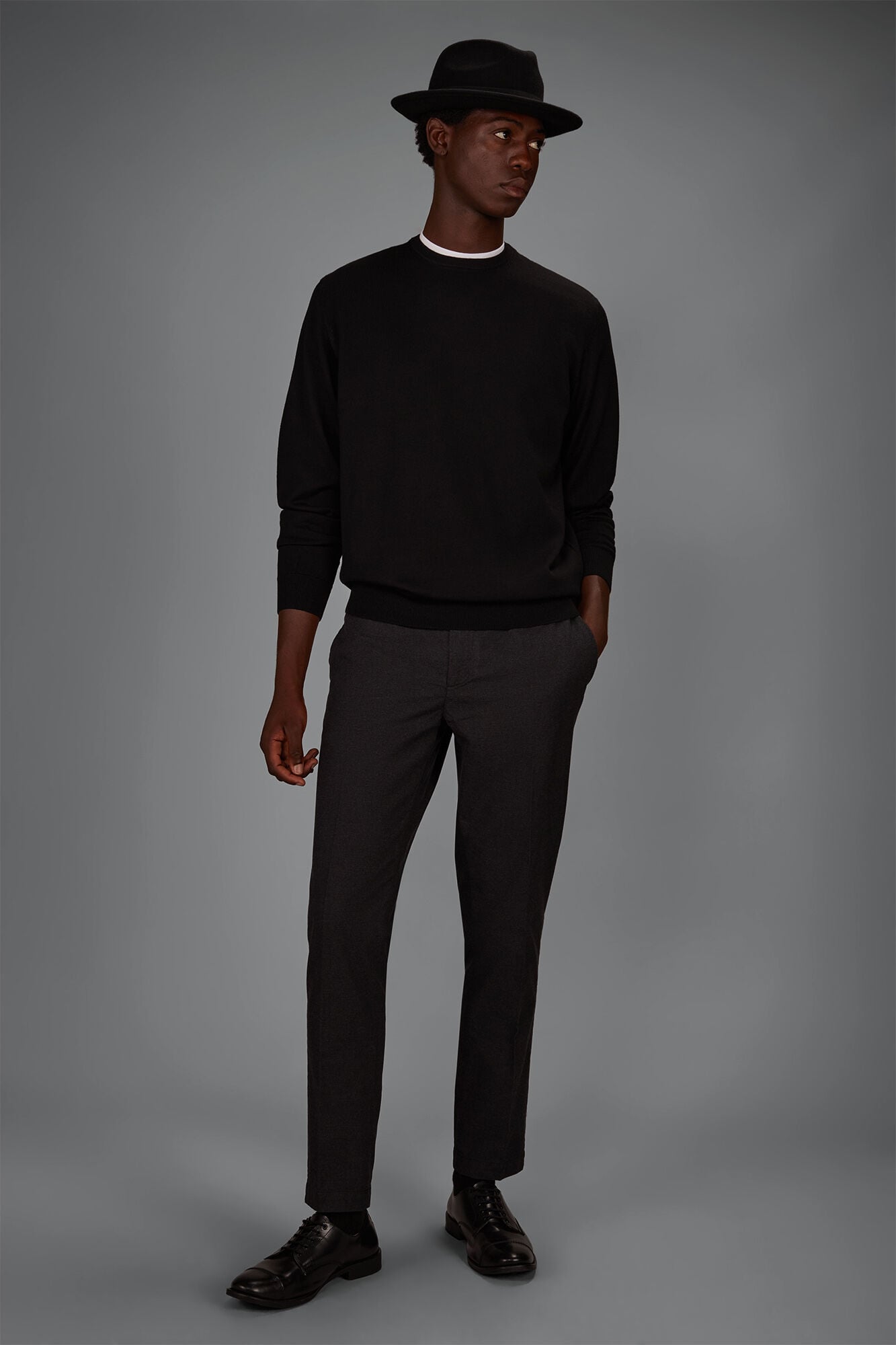 Doppelganger - Maglia uomo girocollo in 100% lana merino regular fit