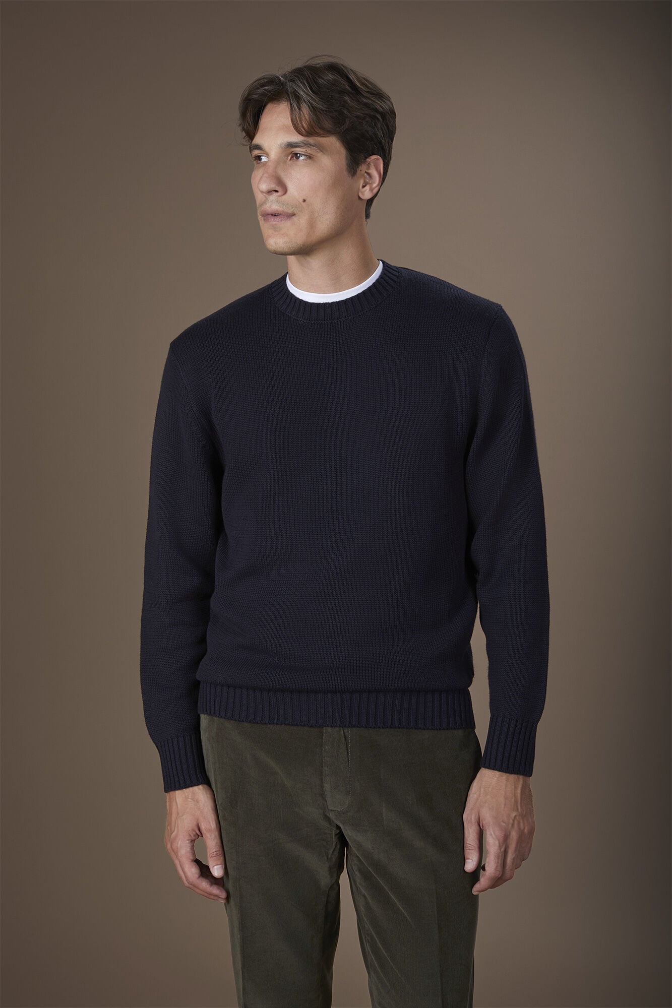 Doppelganger - Maglia uomo girocollo in costa inglese regular fit