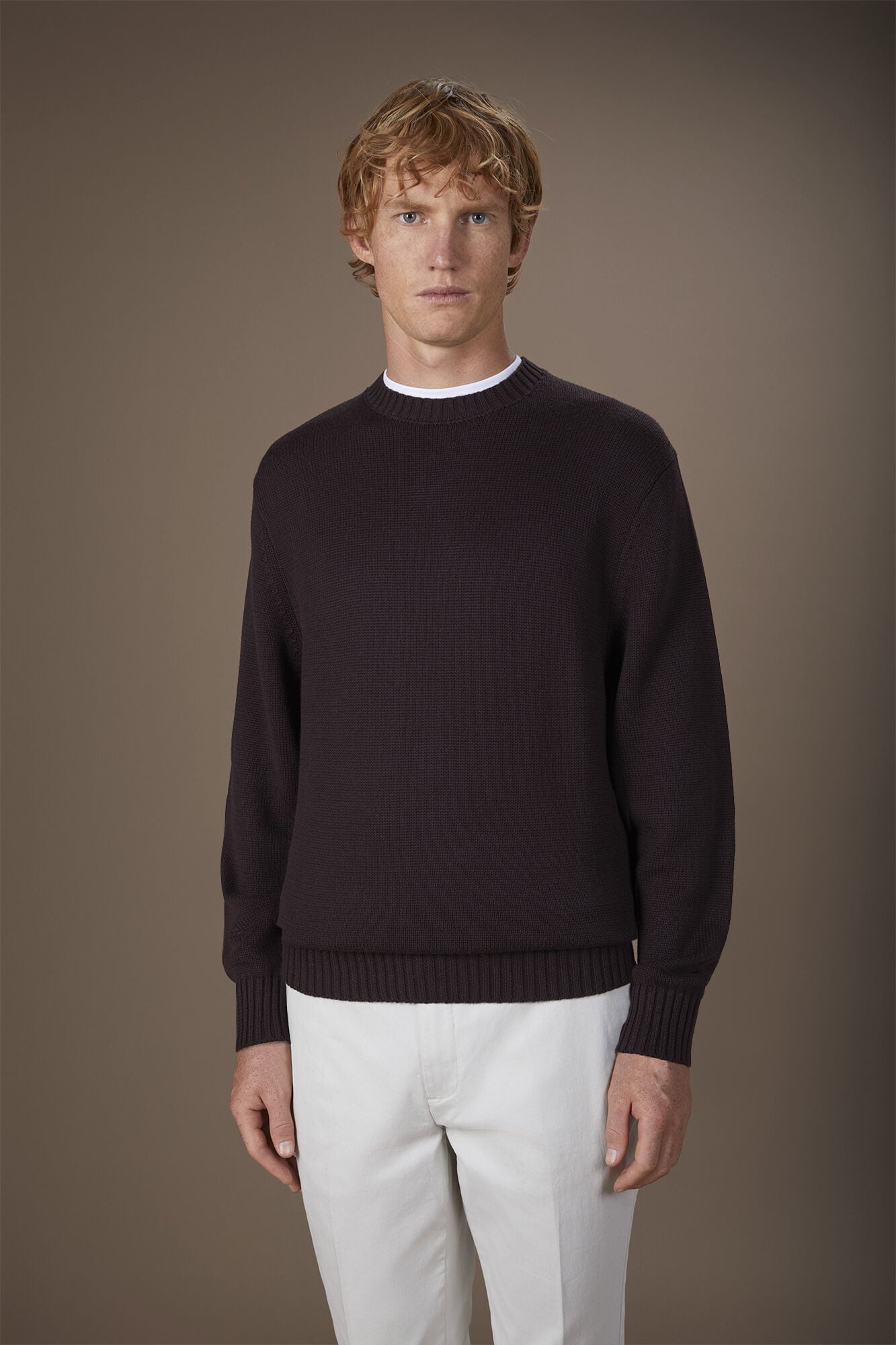 Doppelganger - Maglia uomo girocollo in costa inglese regular fit