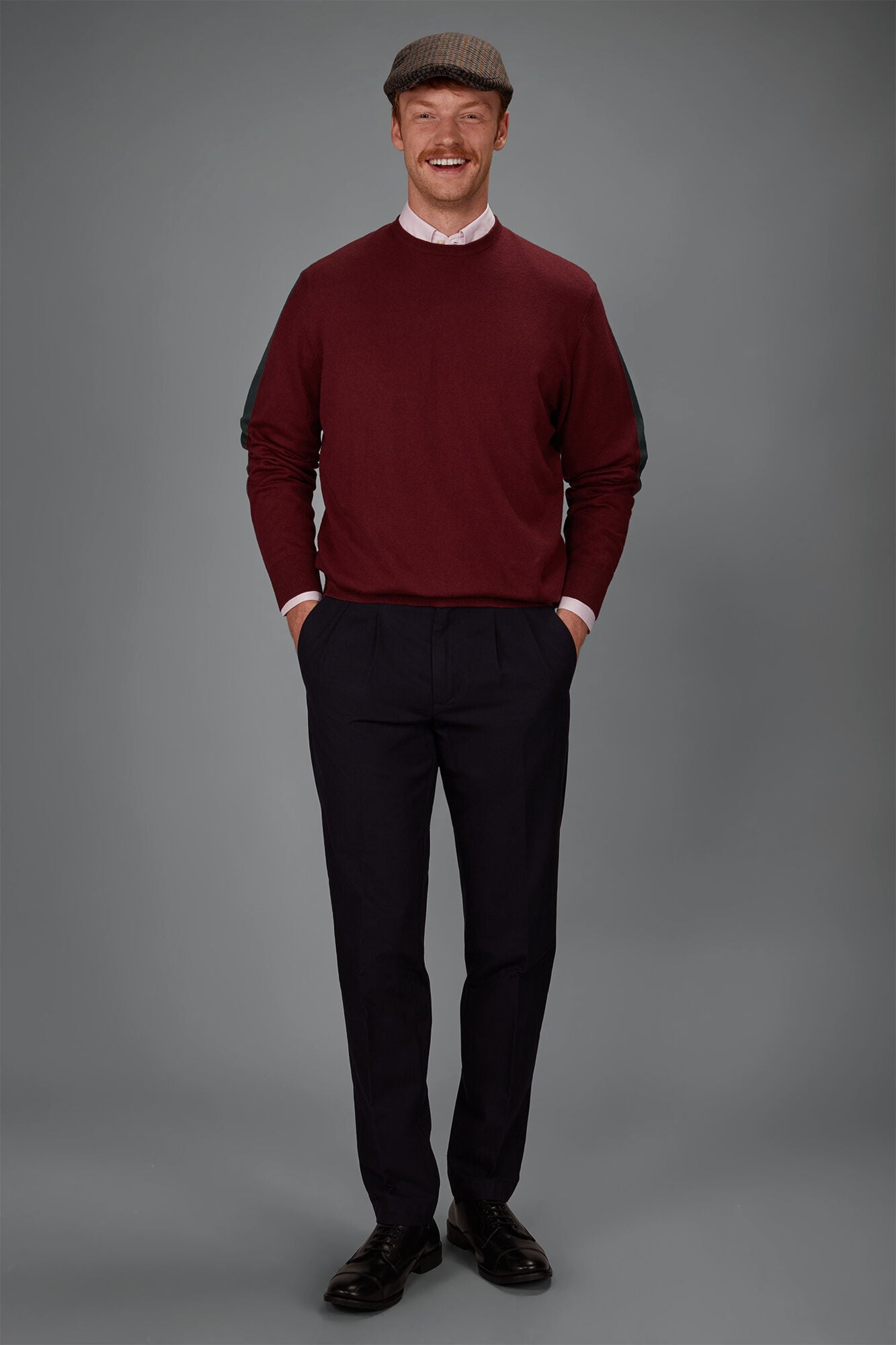 Doppelganger - Maglia uomo girocollo in misto lana e cotone regular fit