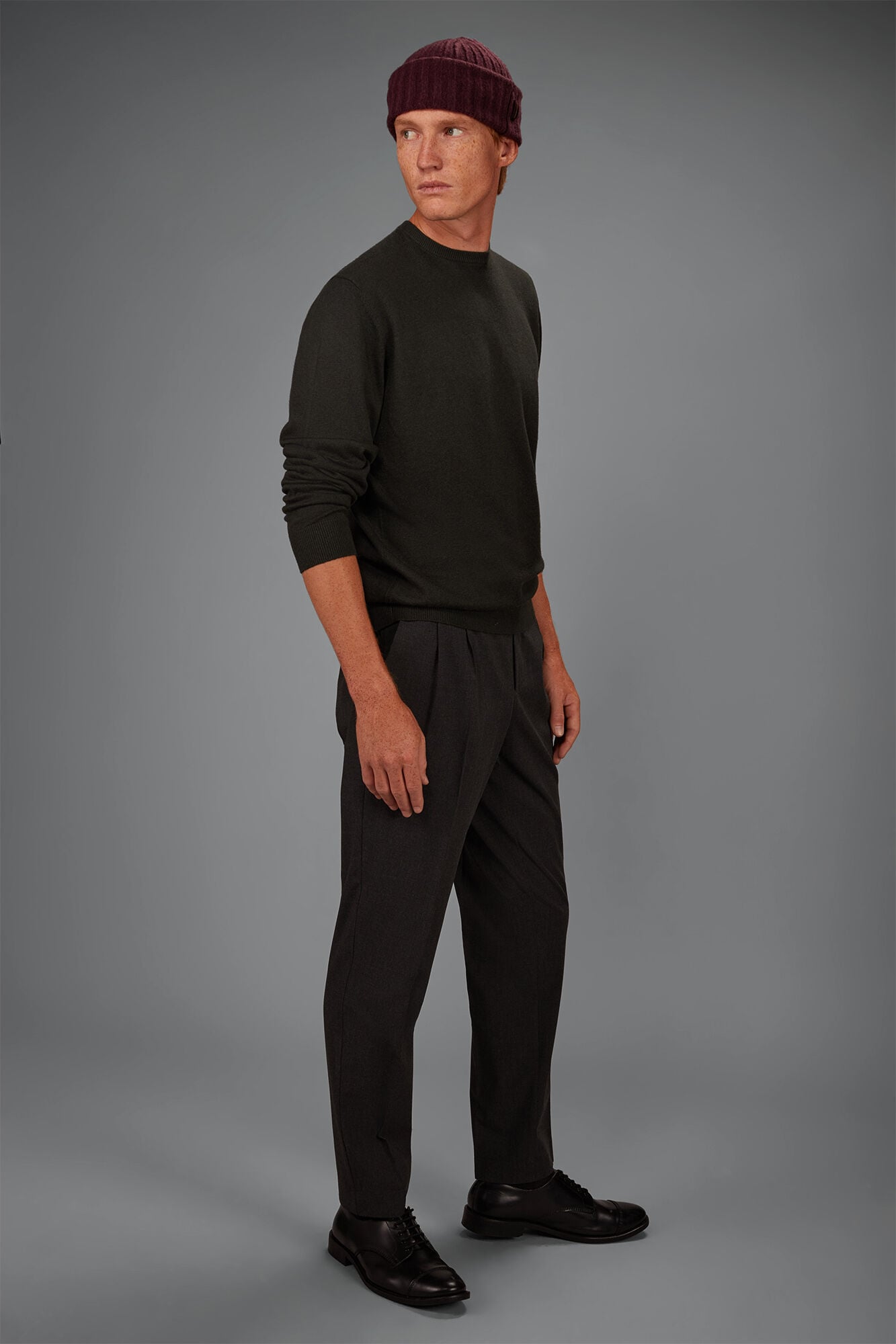 Doppelganger - Maglia uomo girocollo in misto lana e cotone regular fit