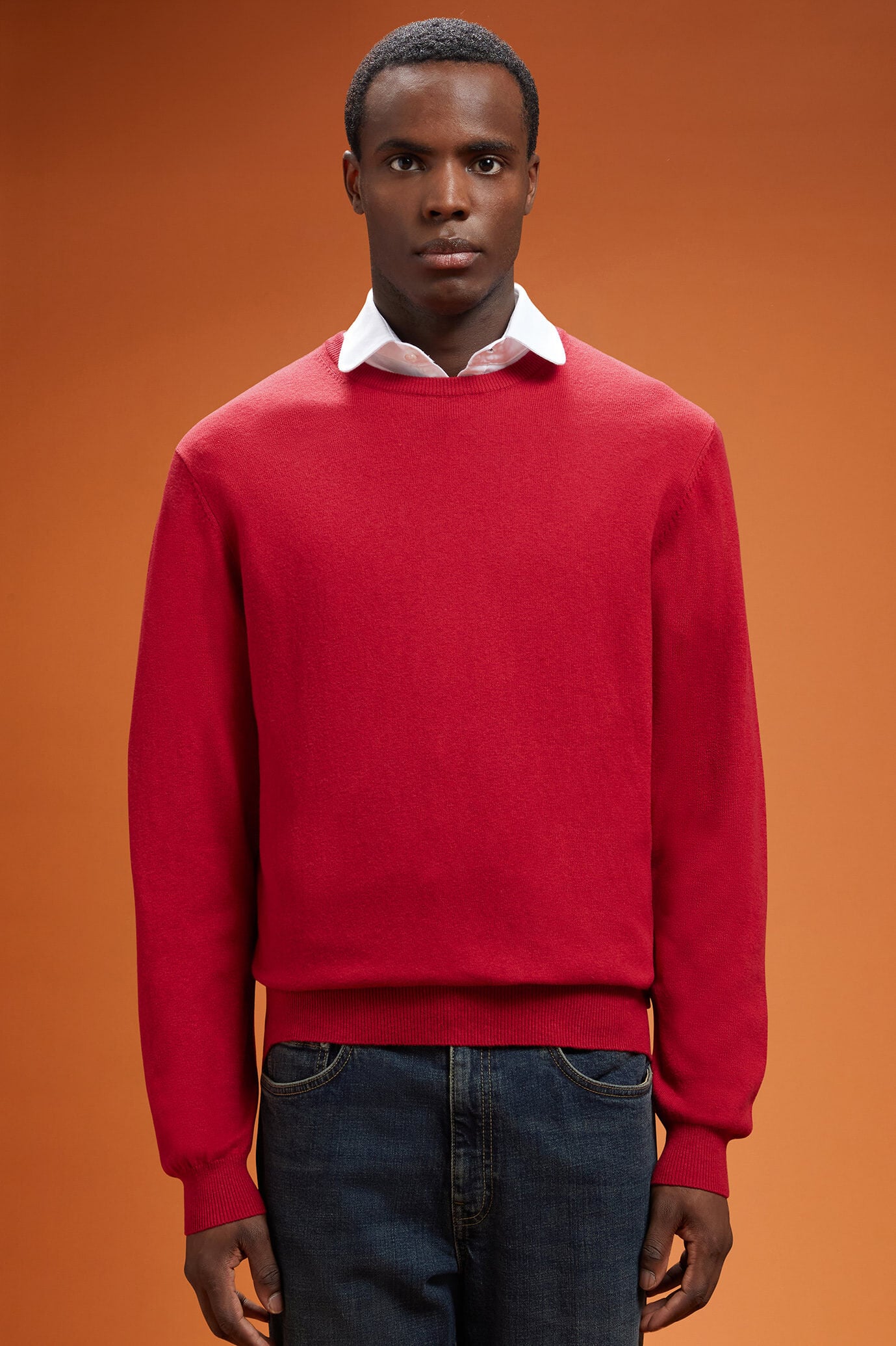 Doppelganger - Maglia uomo girocollo lana e cotone regular fit