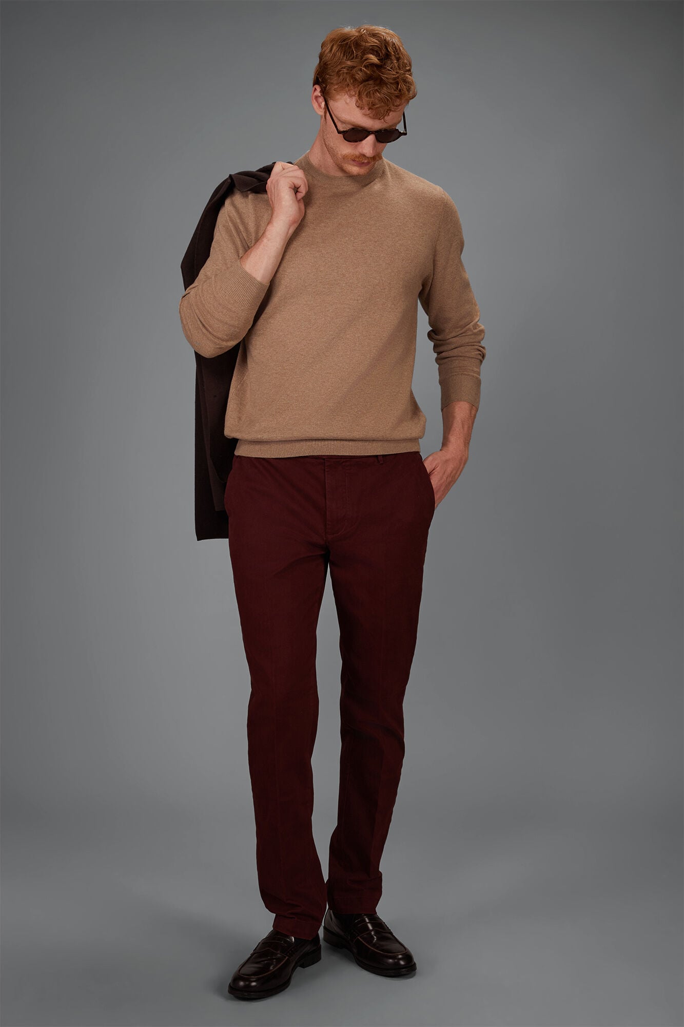 Doppelganger - Maglia uomo girocollo lana e cotone regular fit