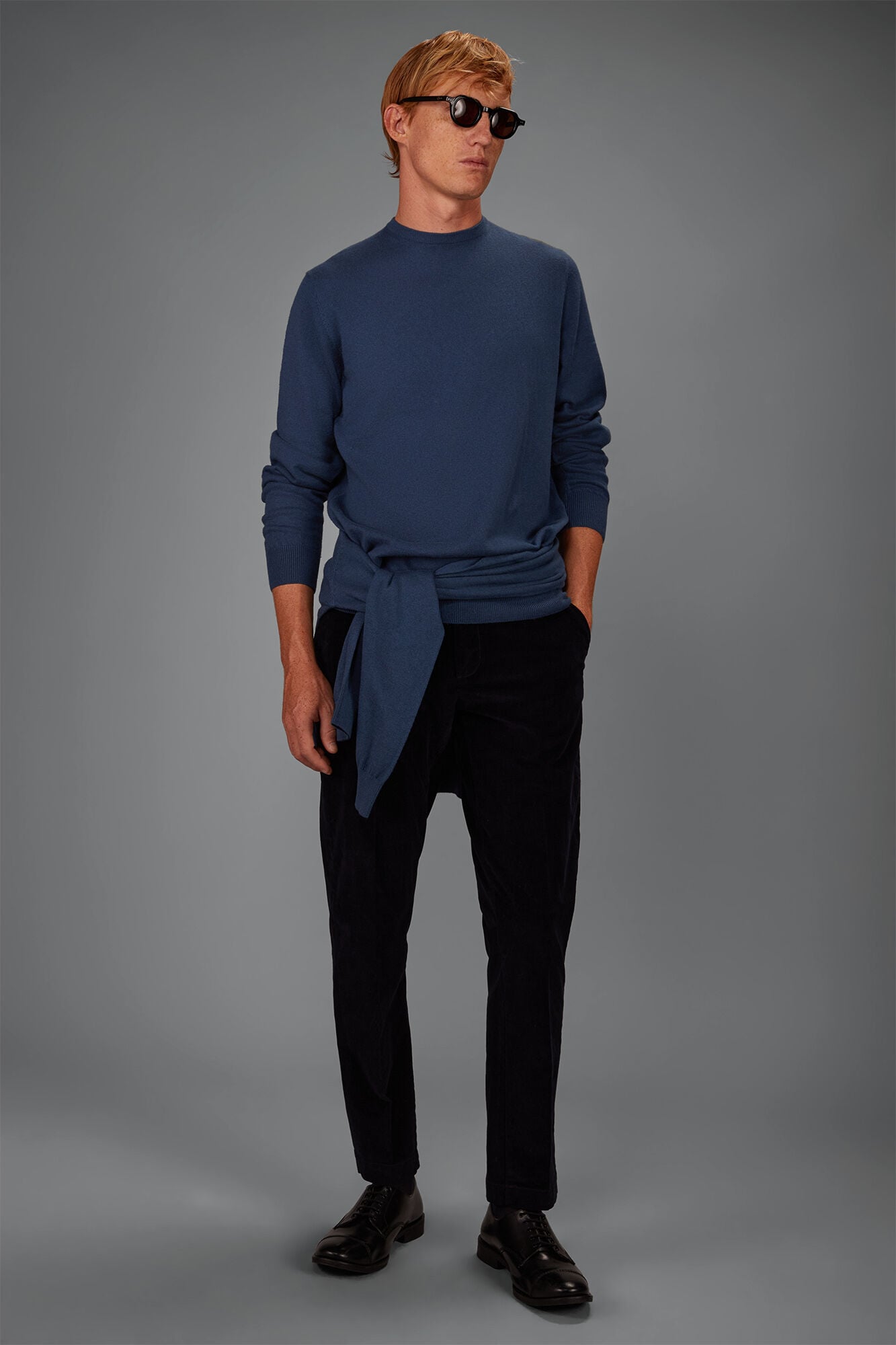 Doppelganger - Maglia uomo girocollo lana e cotone regular fit