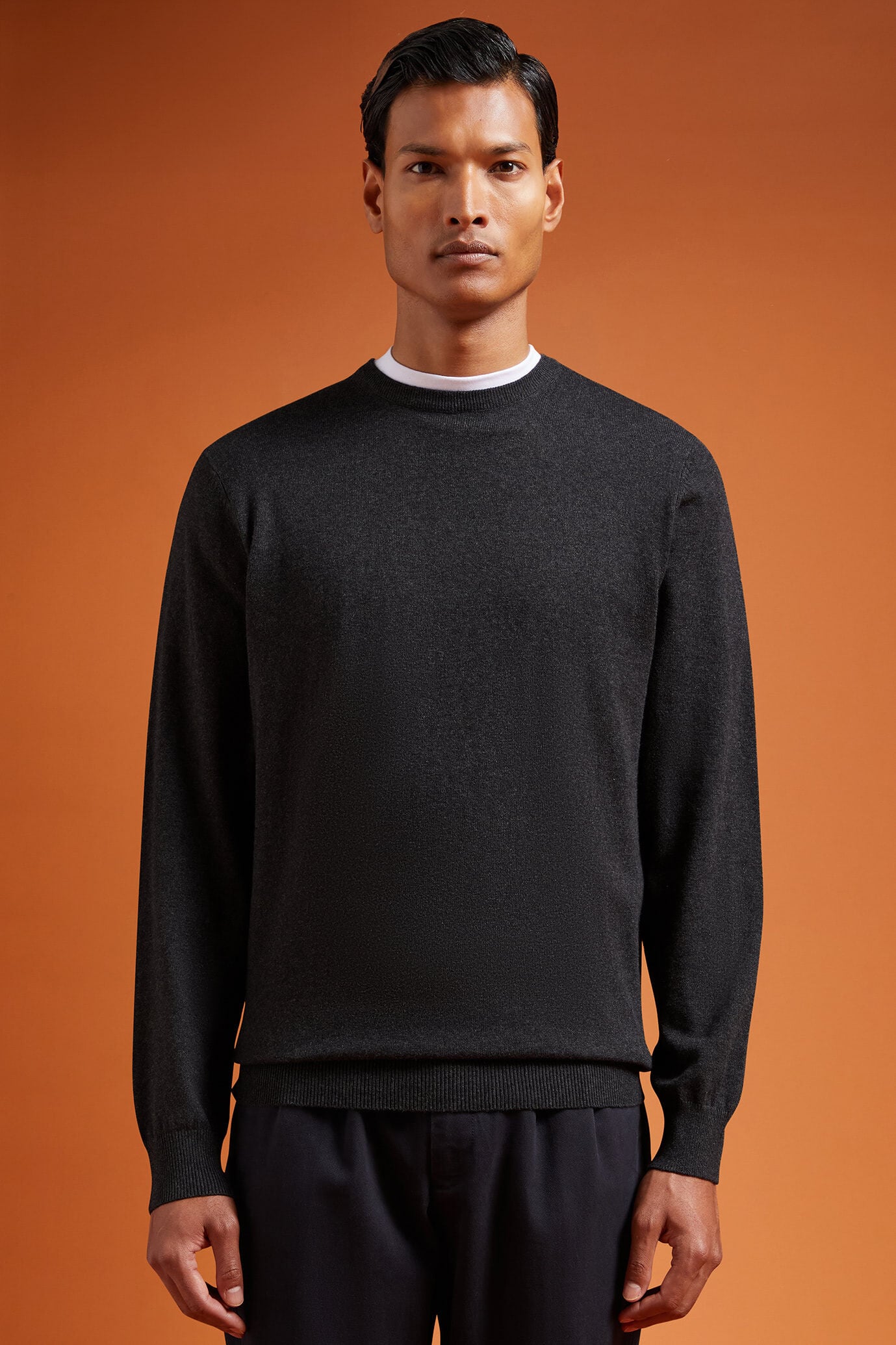 Doppelganger - Maglia uomo girocollo lana e cotone regular fit