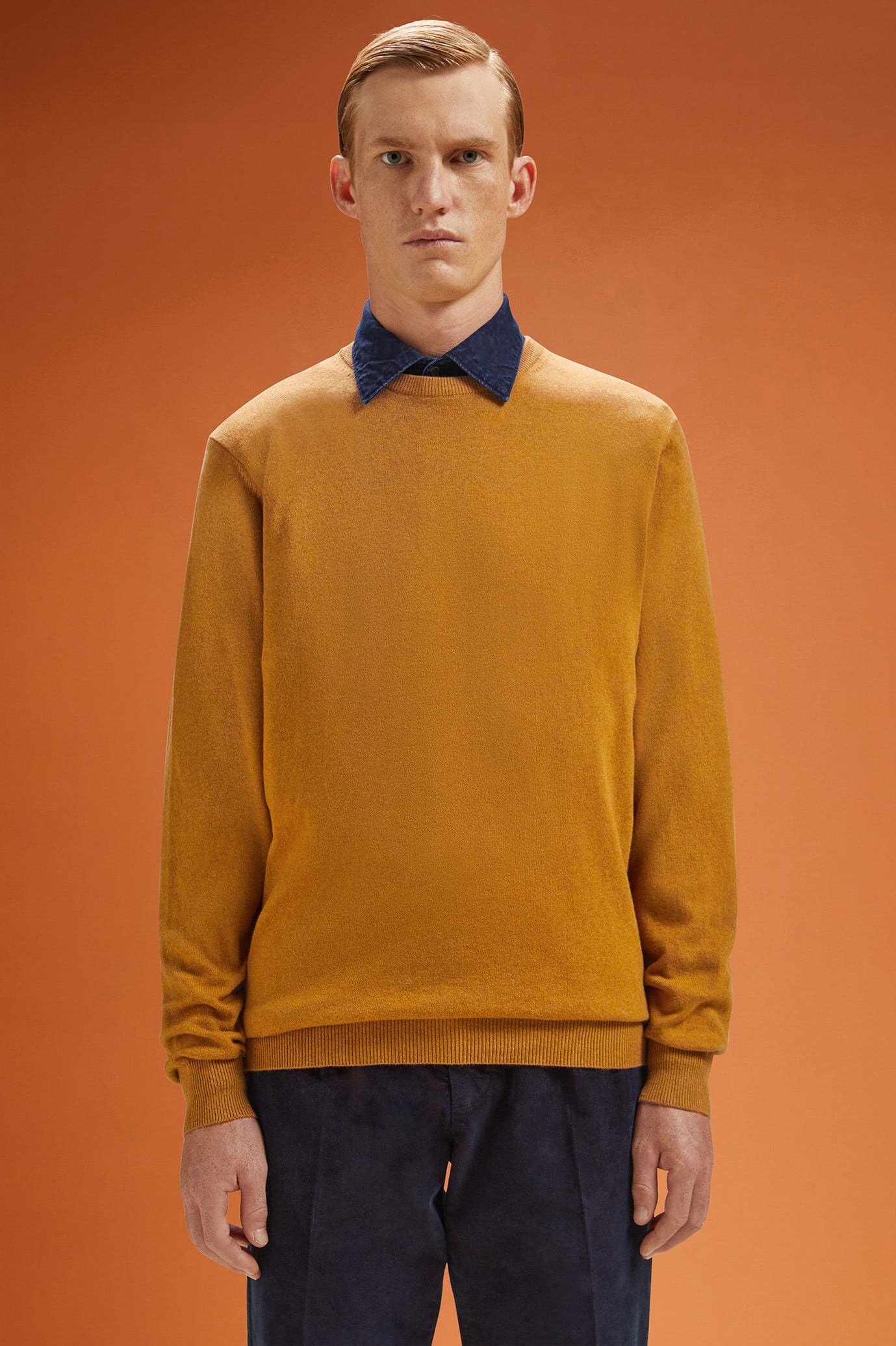 Doppelganger - Maglia uomo girocollo lana e cotone regular fit