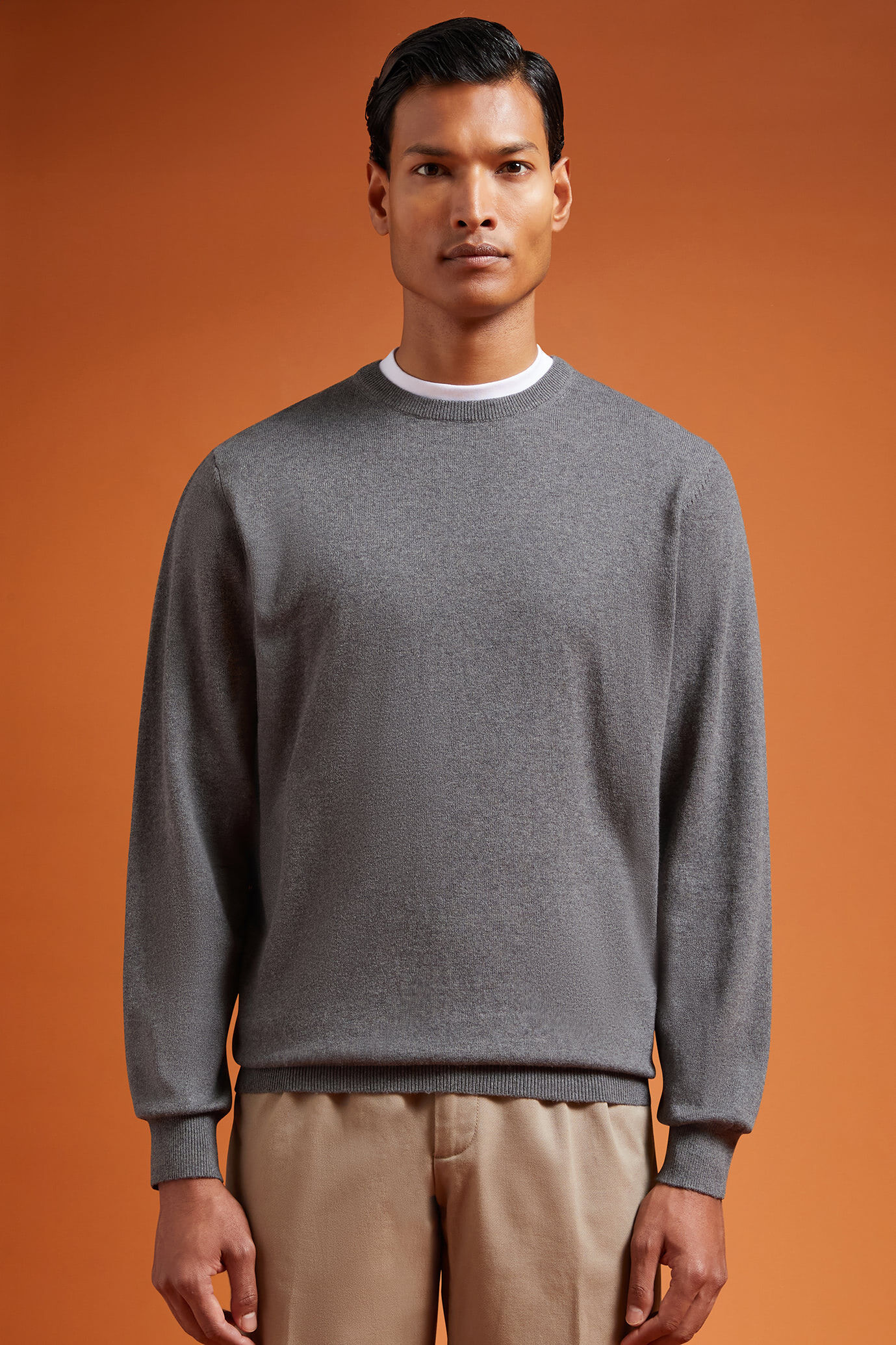 Doppelganger - Maglia uomo girocollo lana e cotone regular fit