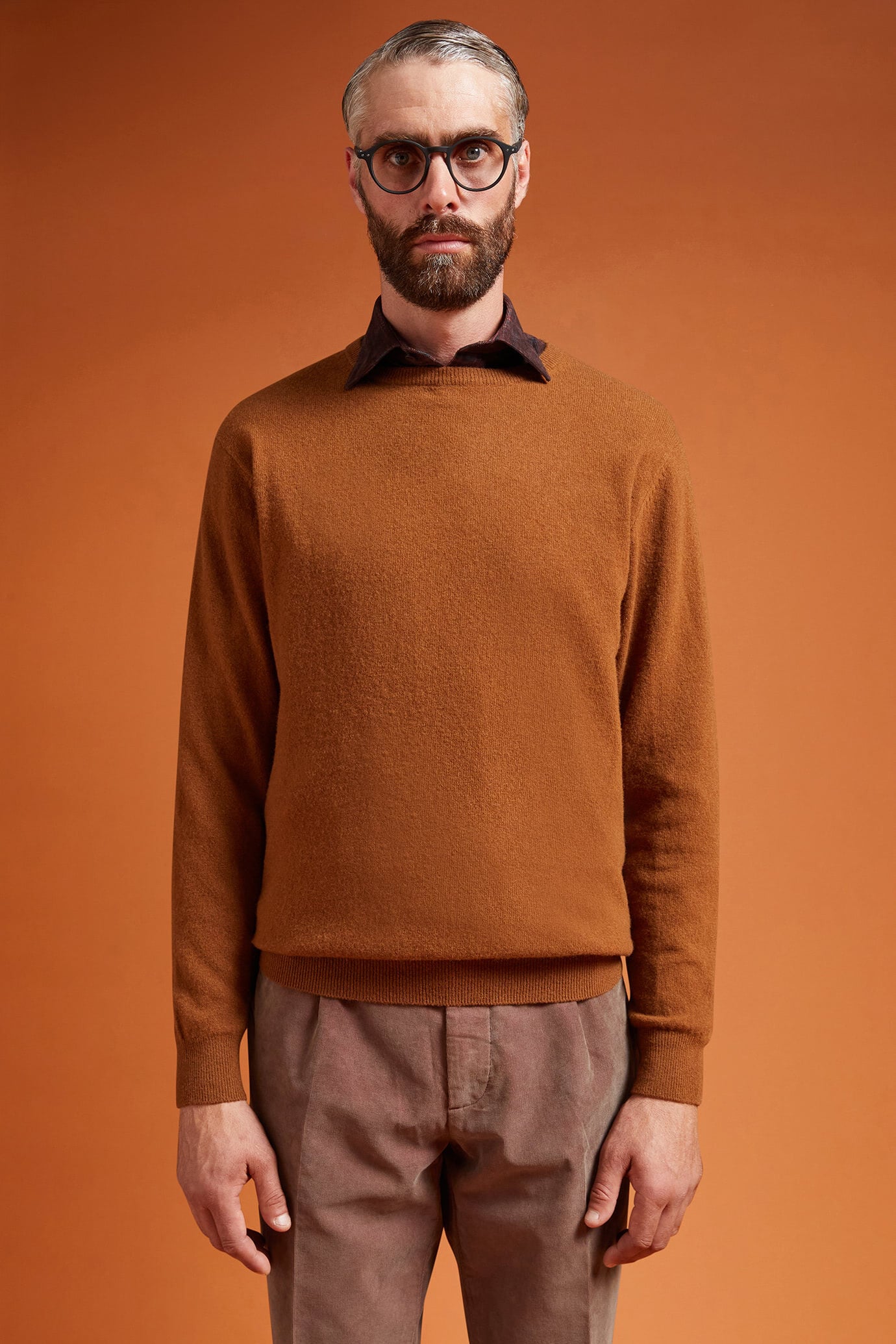 Doppelganger - Maglia uomo girocollo misto lana lambswool regular fit