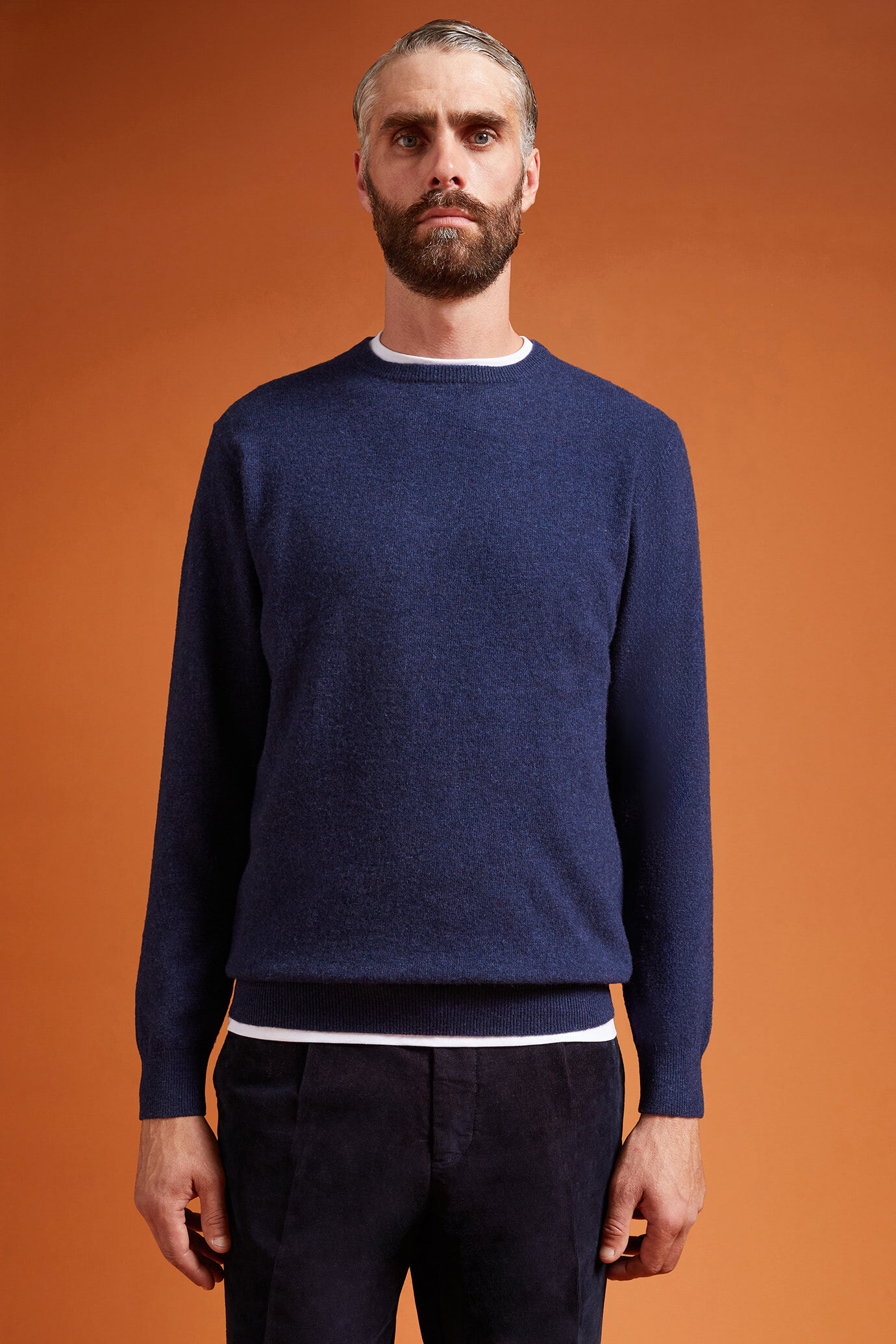 Doppelganger - Maglia uomo girocollo misto lana lambswool regular fit
