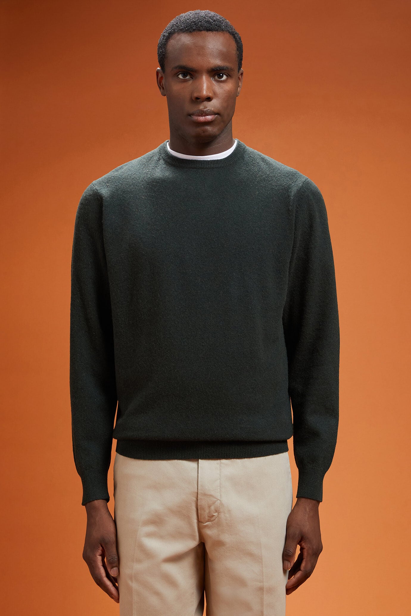 Doppelganger - Maglia uomo girocollo misto lana lambswool regular fit