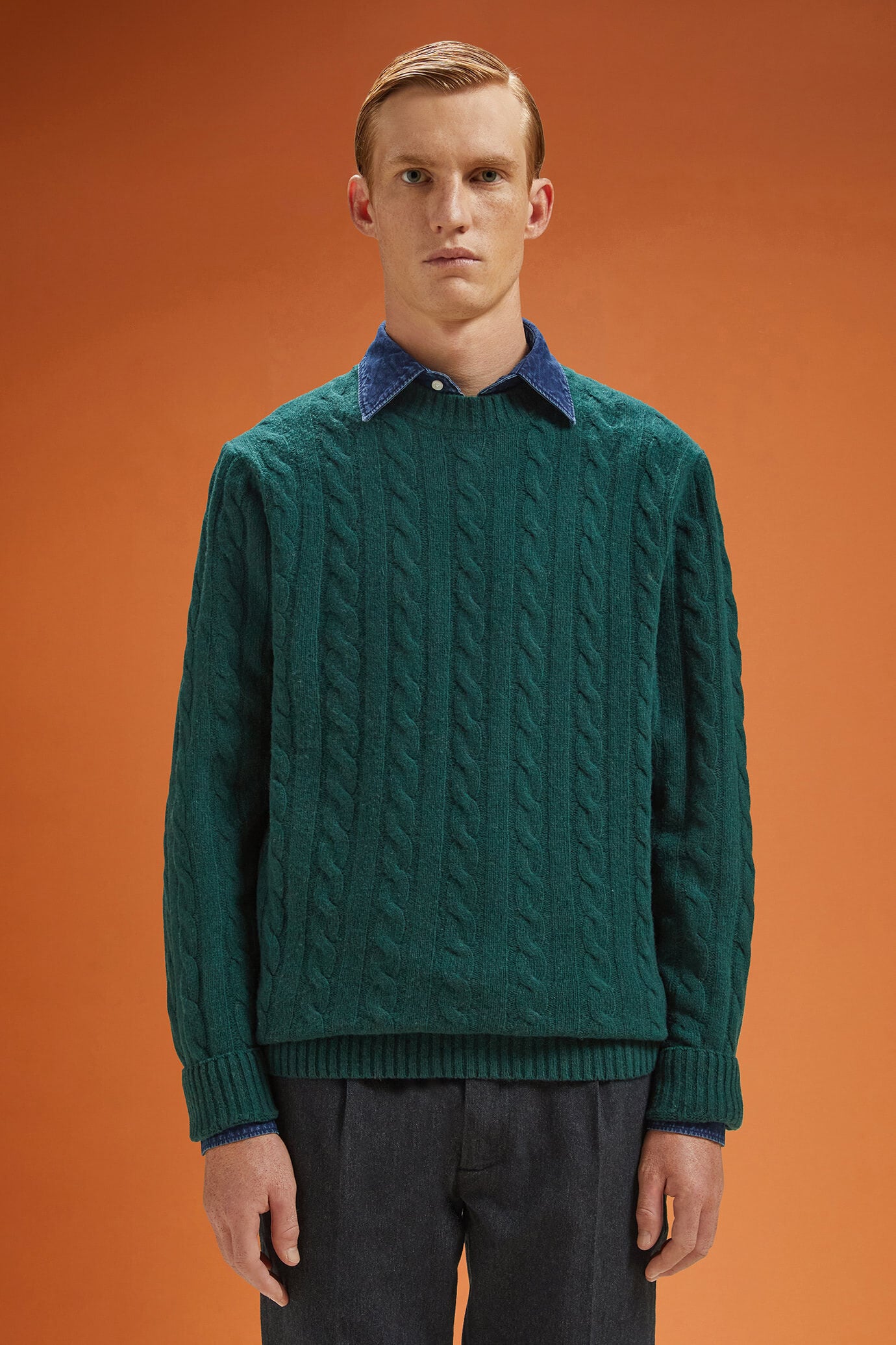 Doppelganger - Maglia uomo girocollo misto lana lambswool regular fit