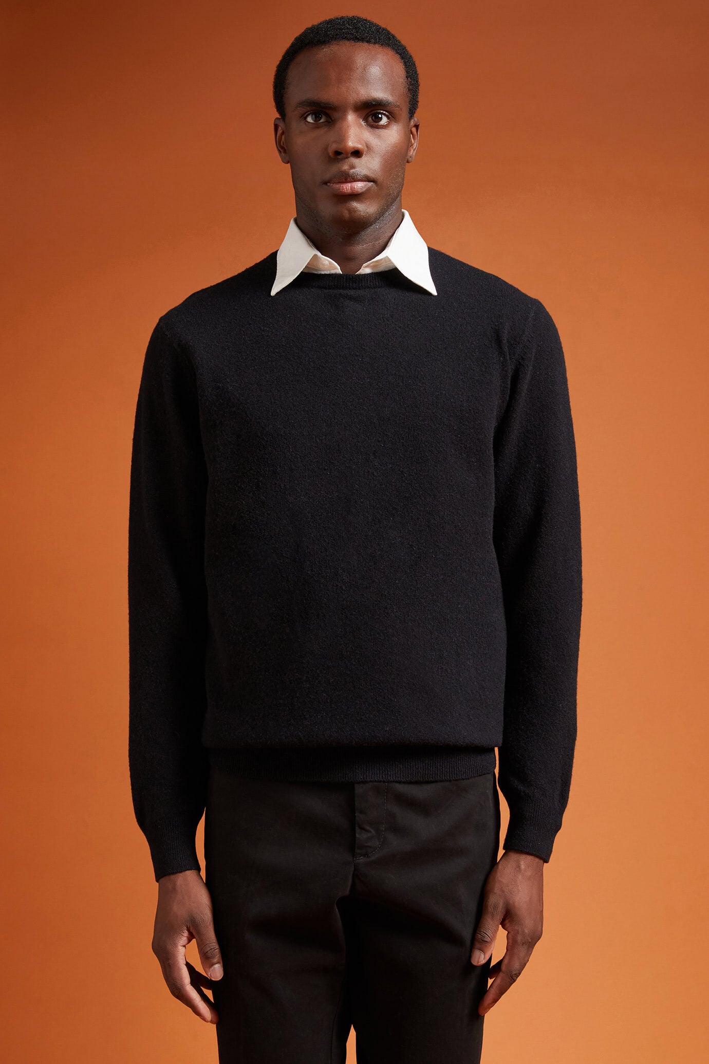 Doppelganger - Maglia uomo girocollo misto lana lambswool regular fit