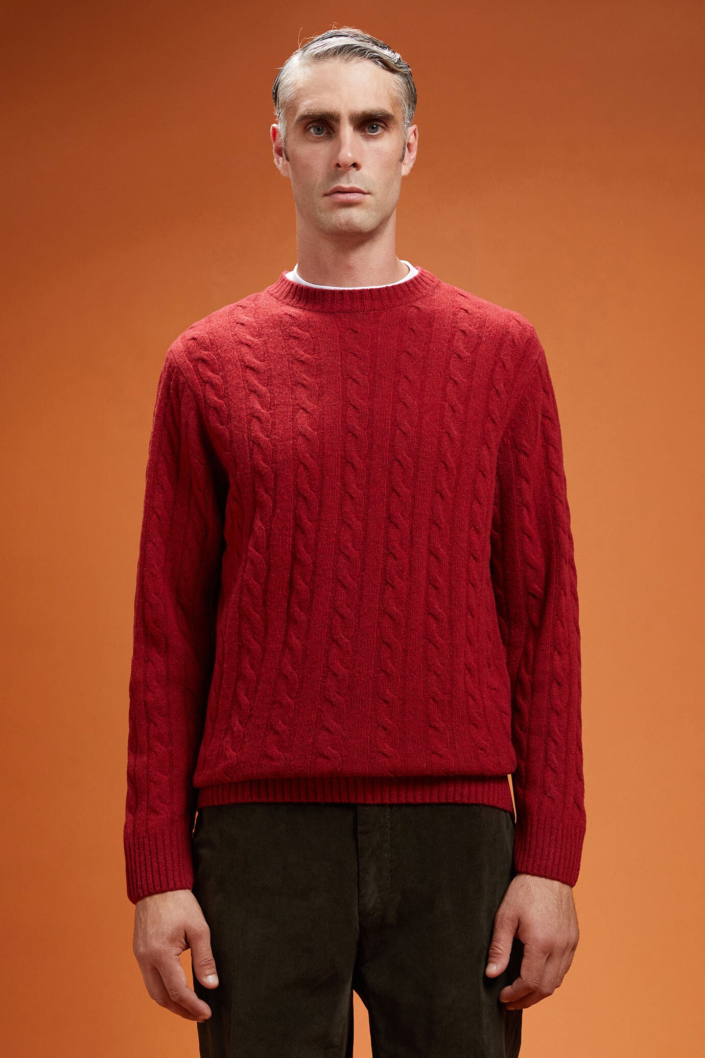 Doppelganger - Maglia uomo girocollo misto lana lambswool regular fit