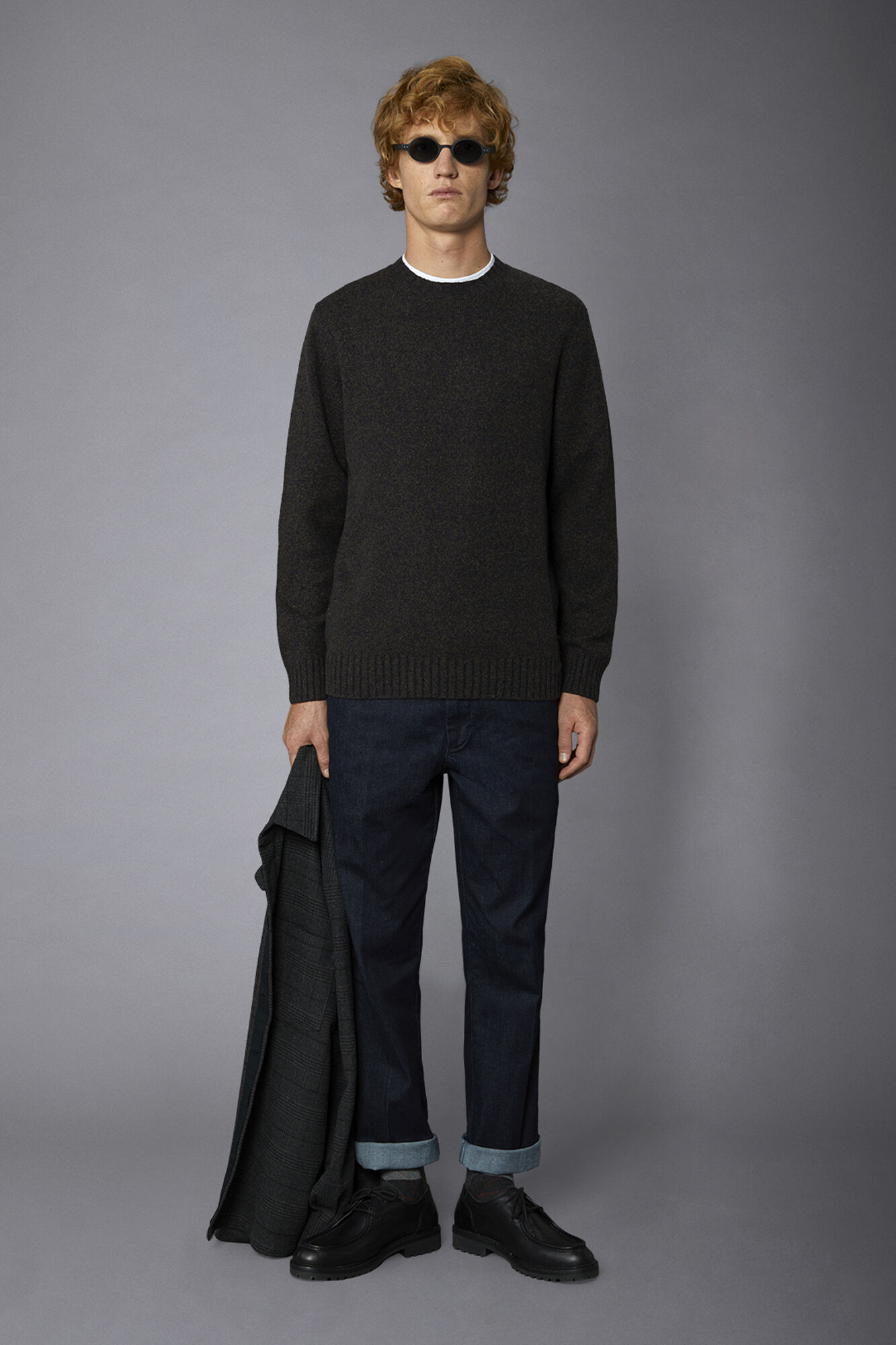 Doppelganger - Maglia uomo girocollo misto lana lambswool regular fit