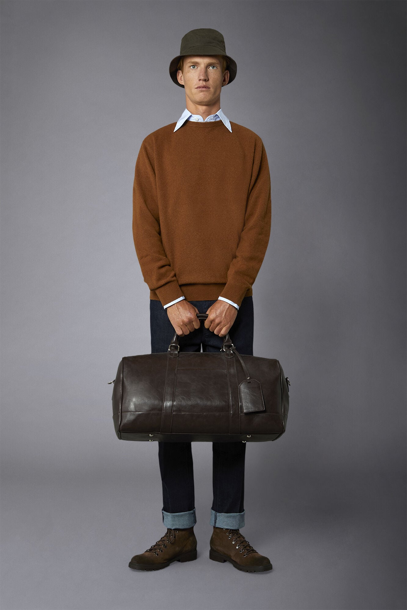 Doppelganger - Maglia uomo girocollo misto lana lambswool regular fit