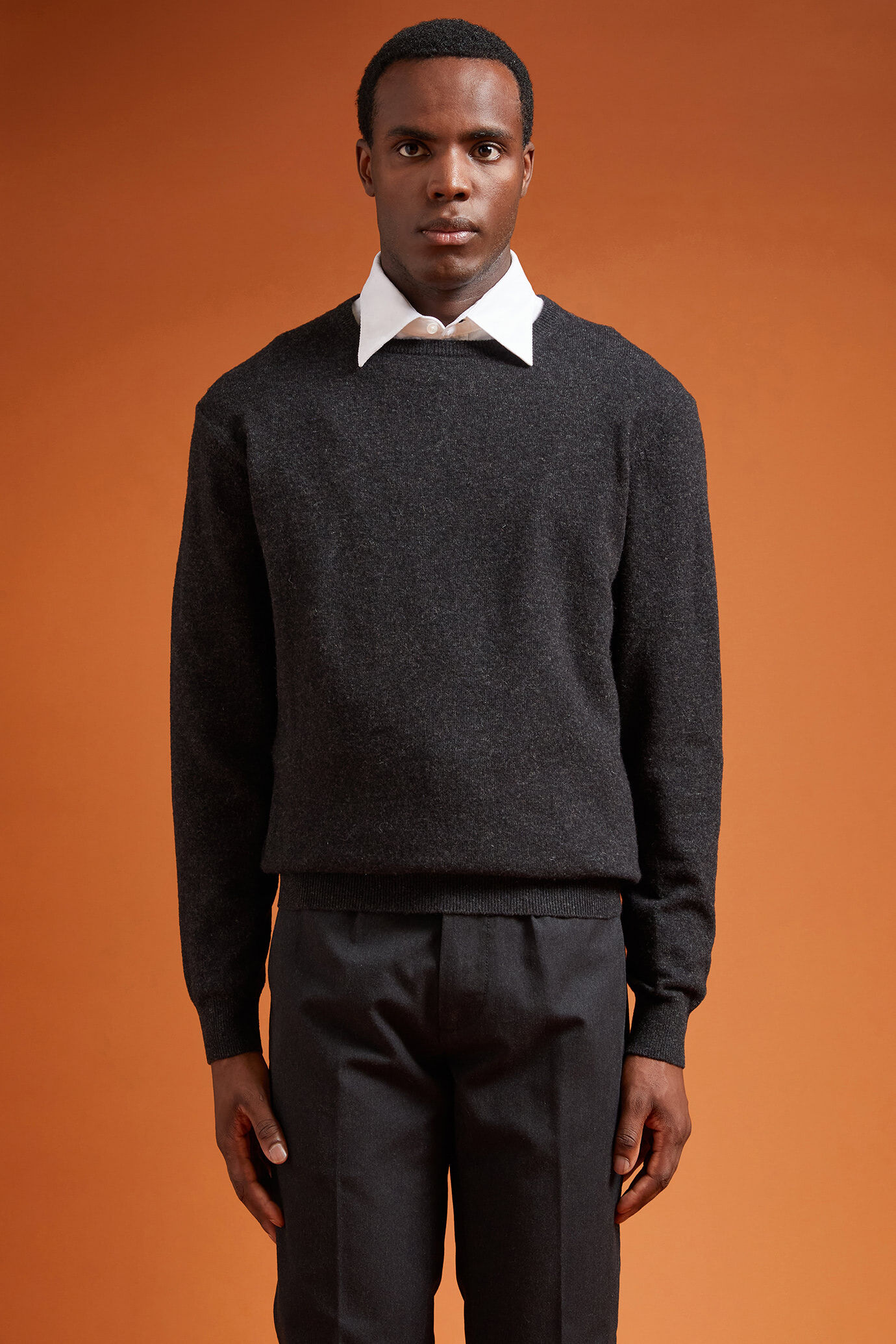 Doppelganger - Maglia uomo girocollo misto lana lambswool regular fit
