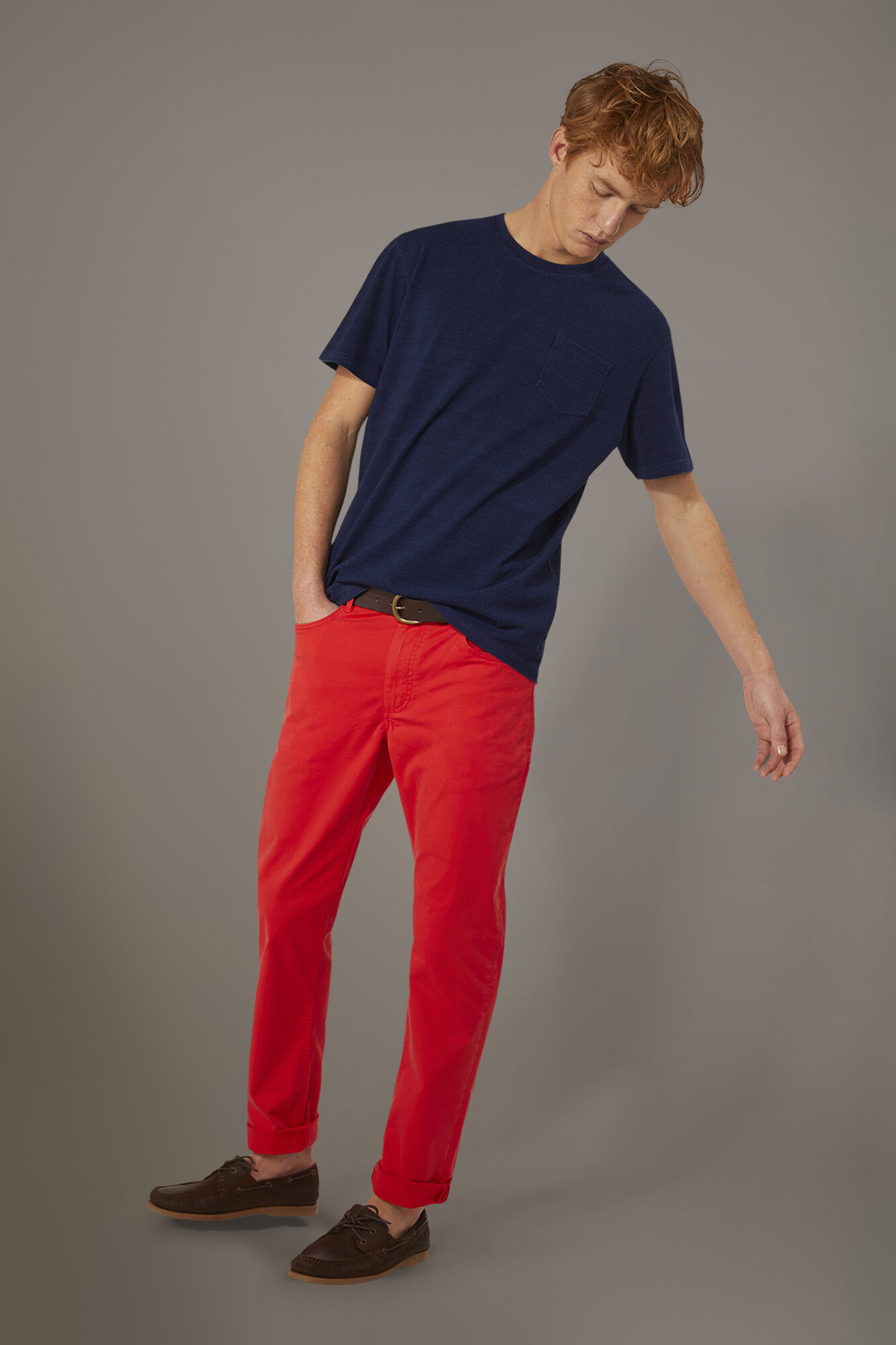 Doppelganger - Pantalone 5 tasche regular fit costruzione twill
