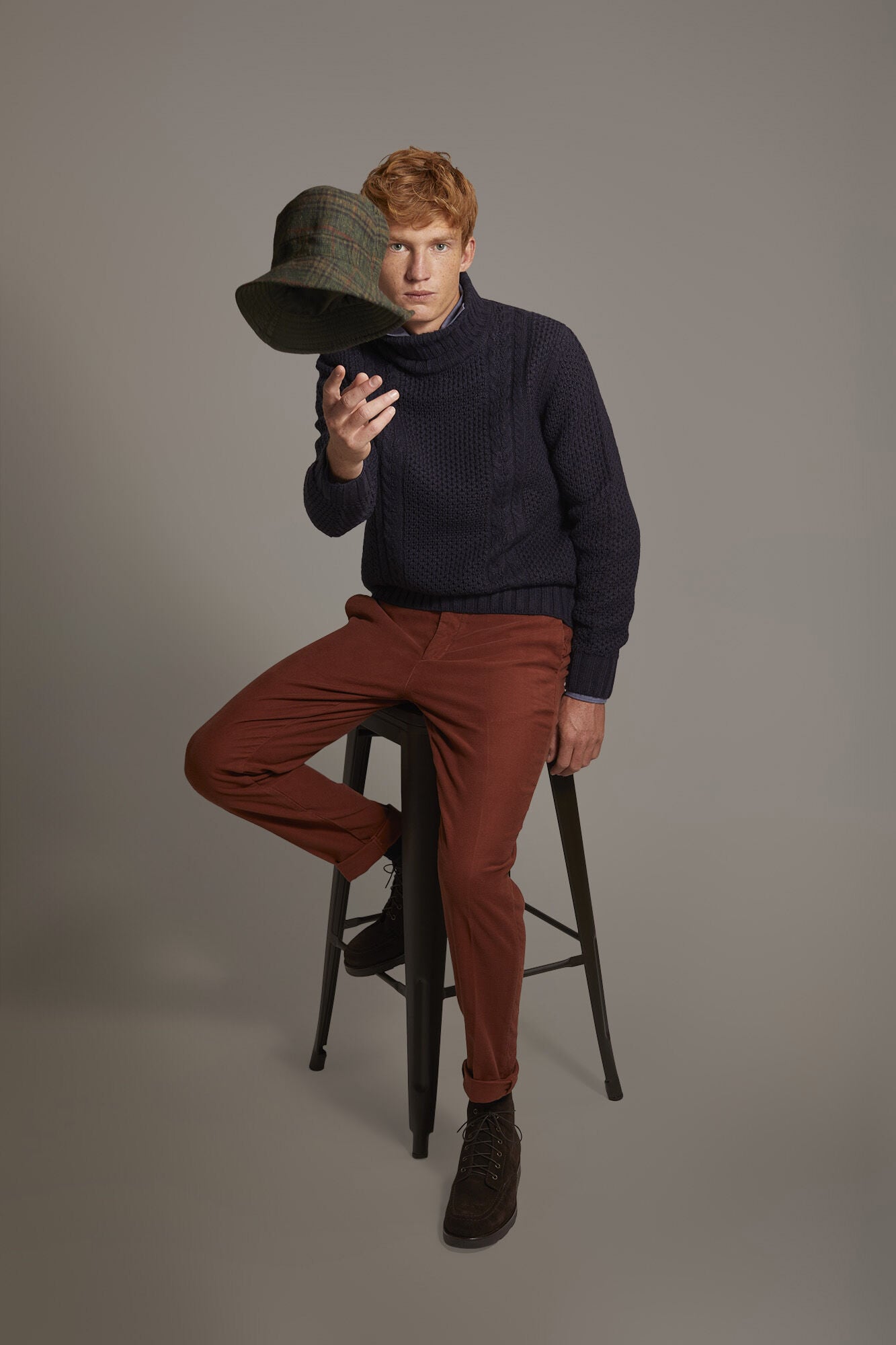 Doppelganger - Pantalone chino regular fit tessuto in fustagno
