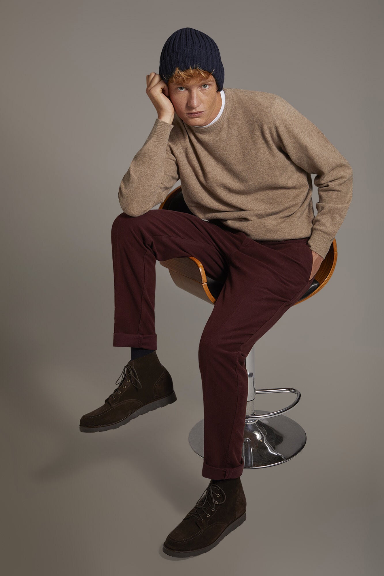 Doppelganger - Pantalone chino regular fit tessuto in fustagno