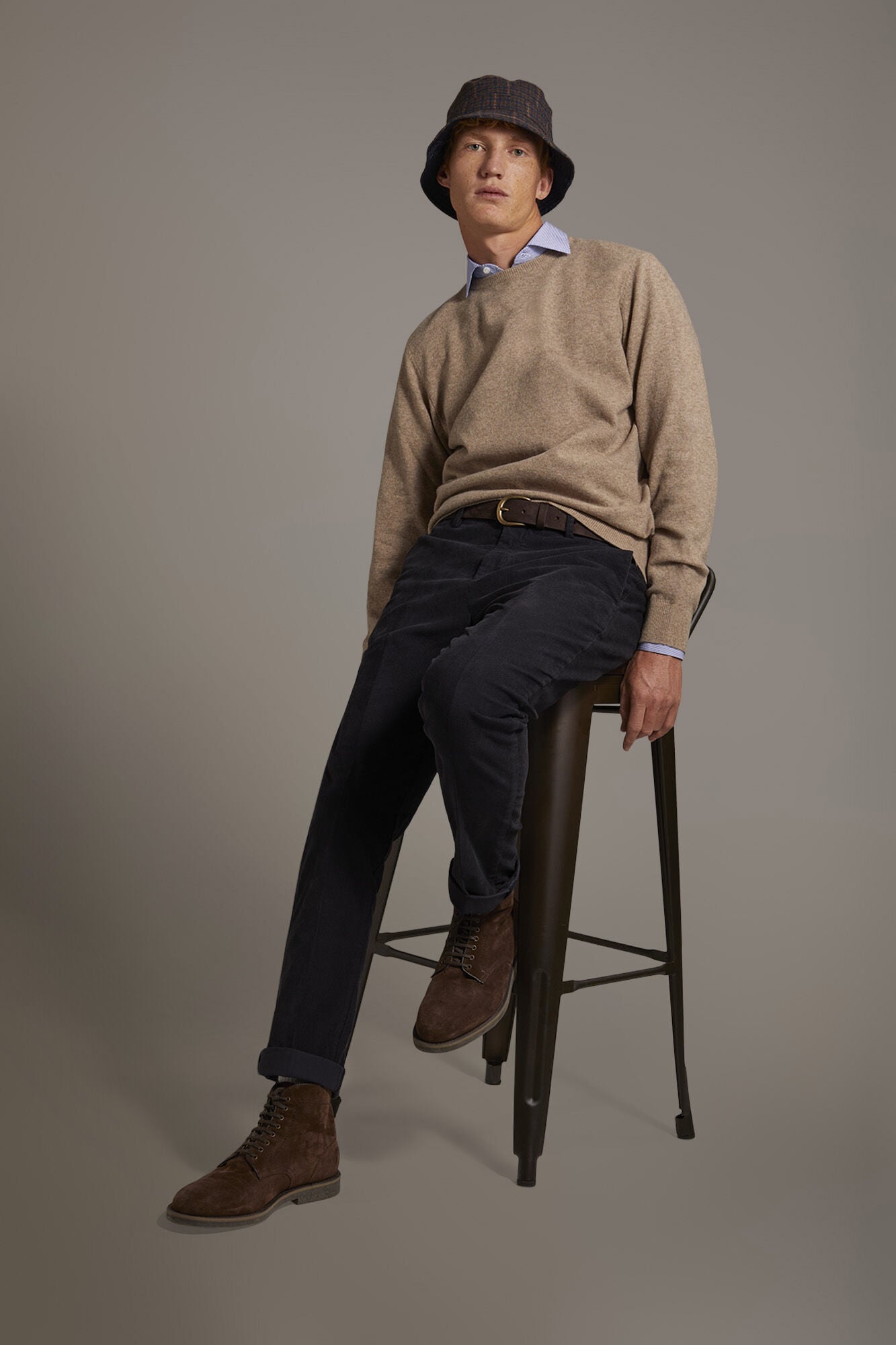 Doppelganger - Pantalone chino regular fit tessuto velluto a coste