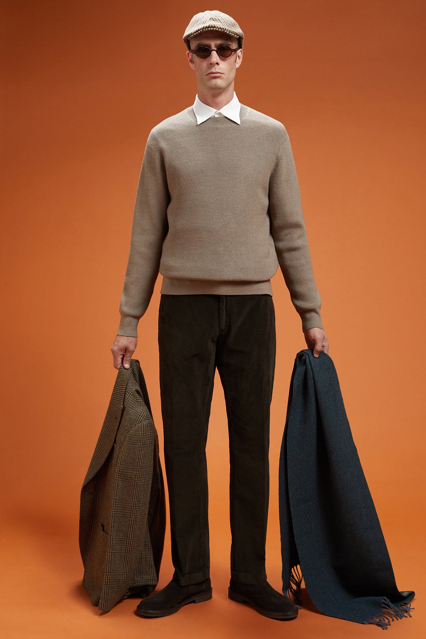 Doppelganger - Pantalone classico uomo in velluto 1000 righe regular fit