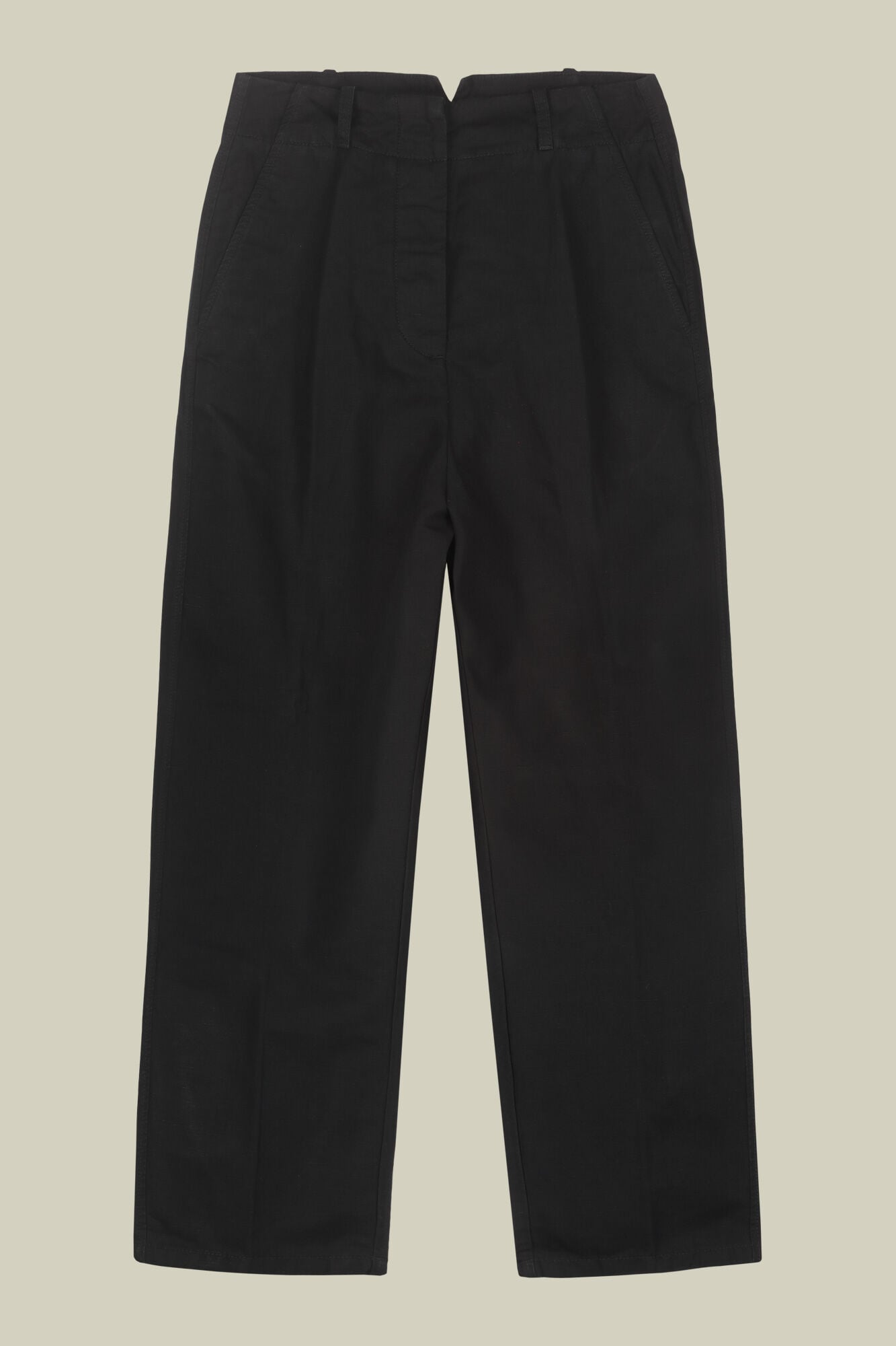 Doppelganger - Pantalone donna modello carrot misto lino e cotone