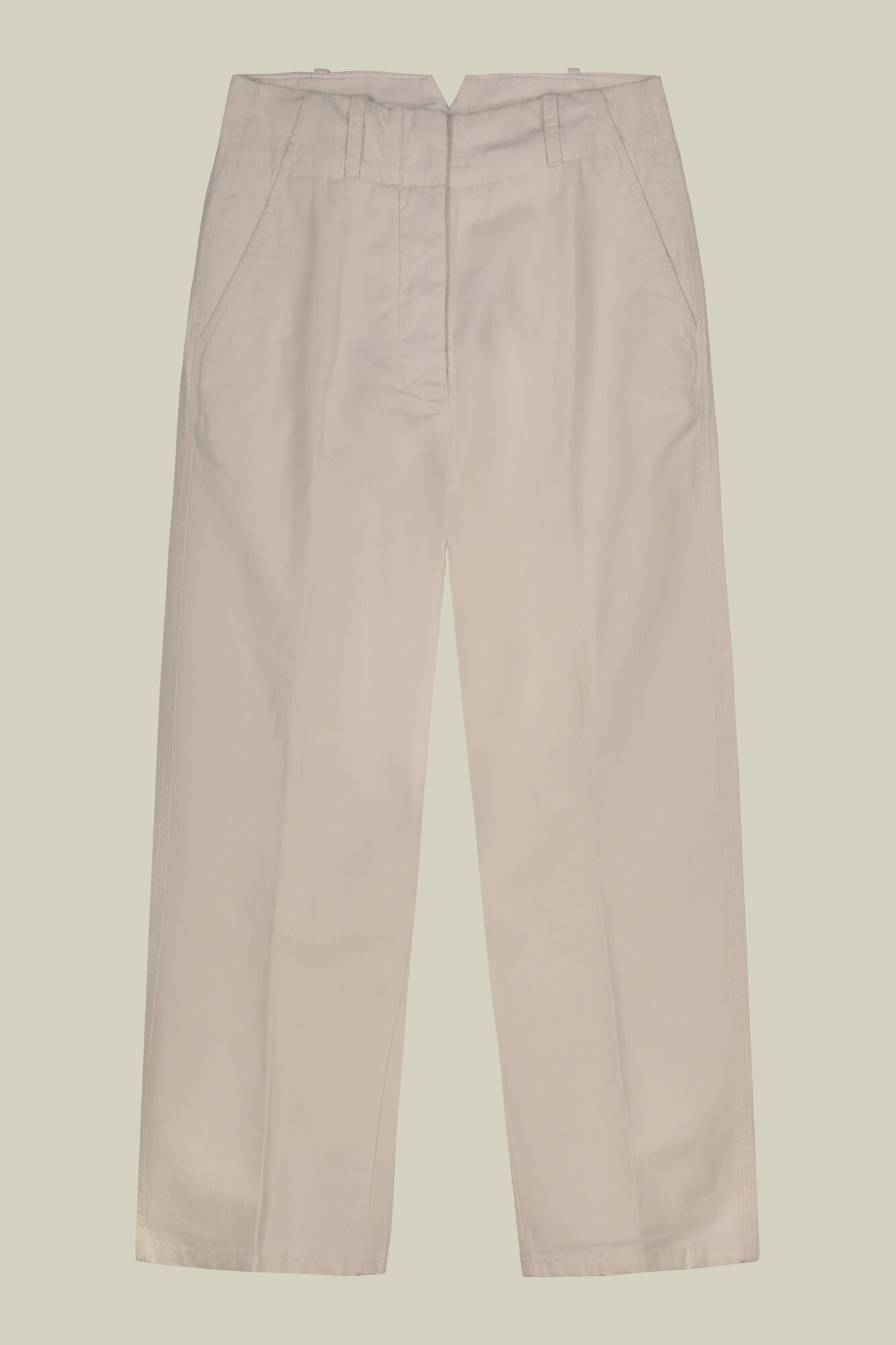 Doppelganger - Pantalone donna modello carrot misto lino e cotone
