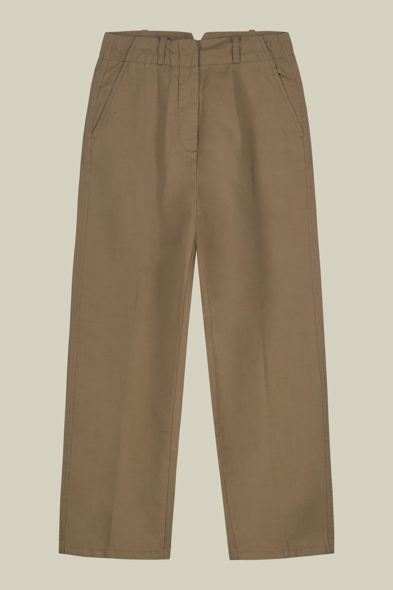 Doppelganger - Pantalone donna modello carrot misto lino e cotone