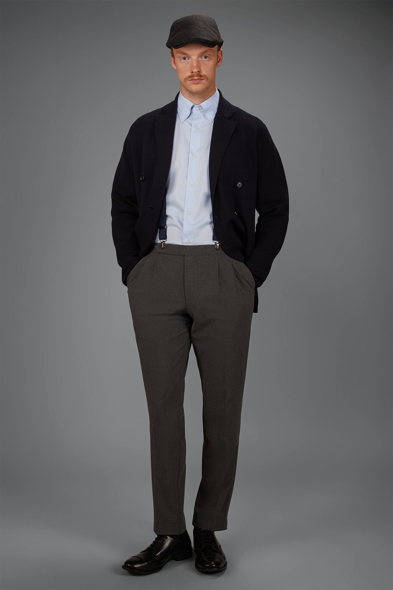 Doppelganger - Pantalone uomo bi-stretch melange comfort fit