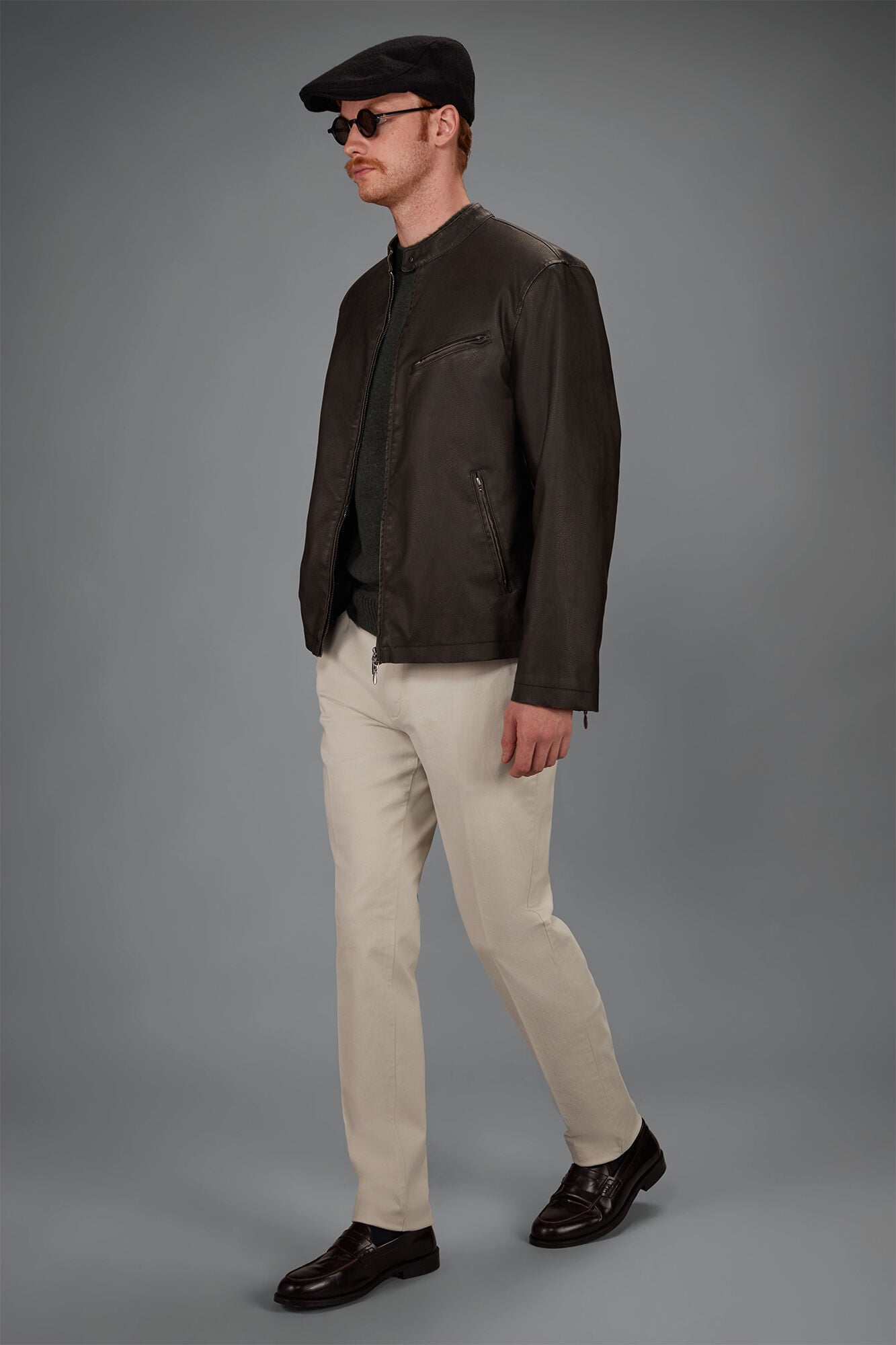 Doppelganger - Pantalone uomo chino classico costruzione twill elasticizzato regular fit