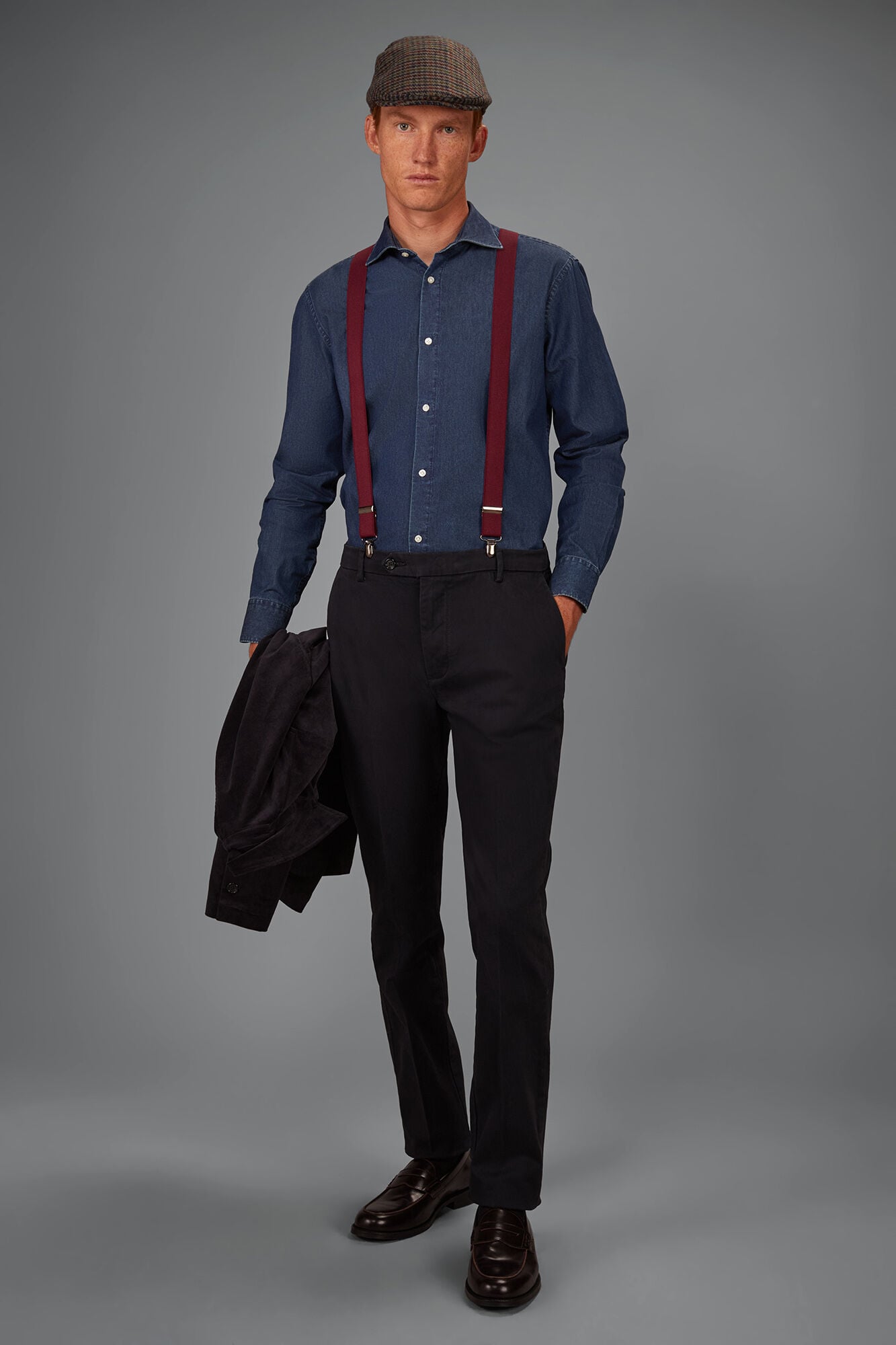 Doppelganger - Pantalone uomo chino classico costruzione twill elasticizzato regular fit Doppelganger - Pantalone uomo chino classico costruzione twill elasticizzato regular fit