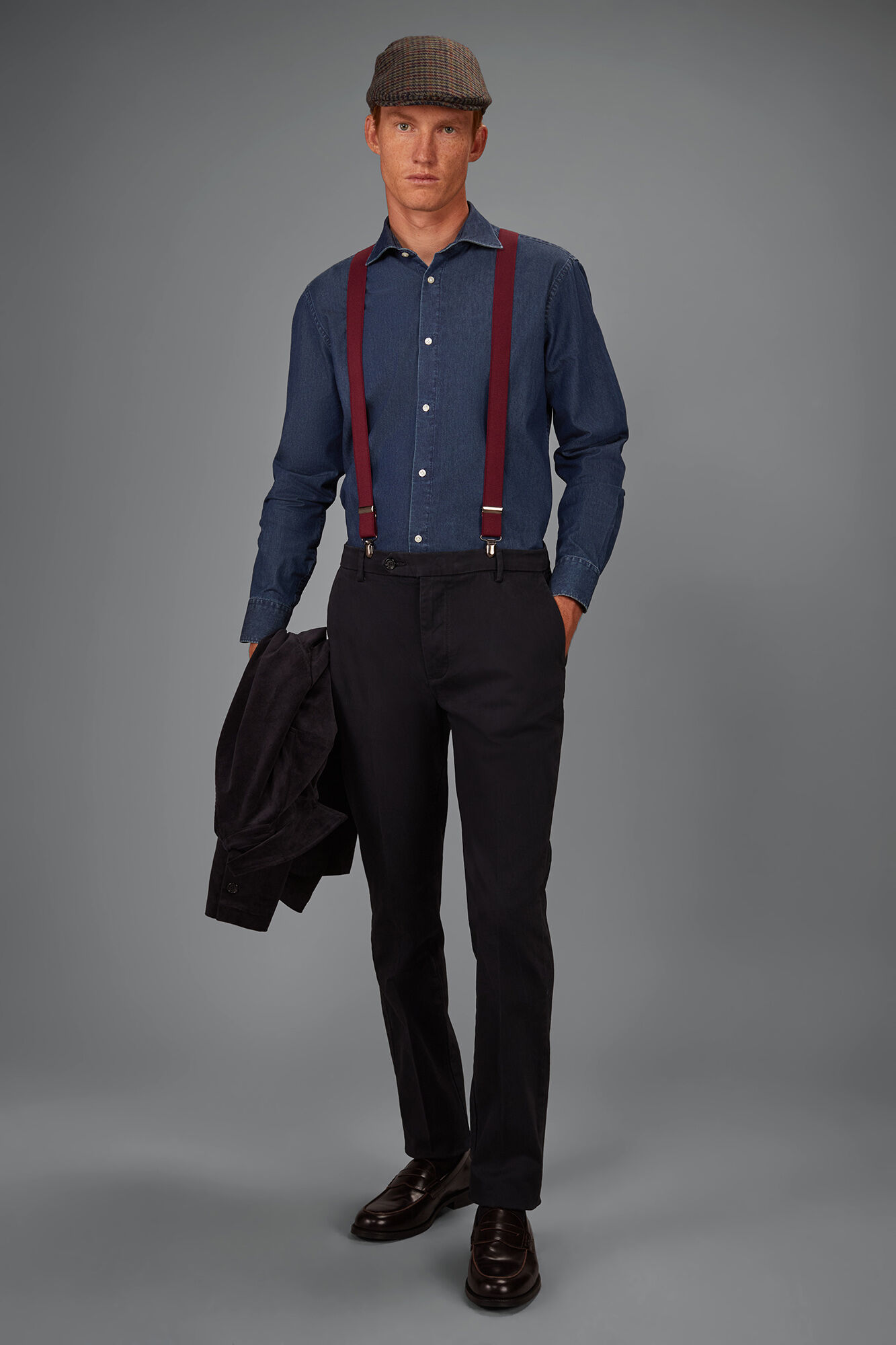 Doppelganger - Pantalone uomo chino classico costruzione twill elasticizzato regular fit Doppelganger - Pantalone uomo chino classico costruzione twill elasticizzato regular fit