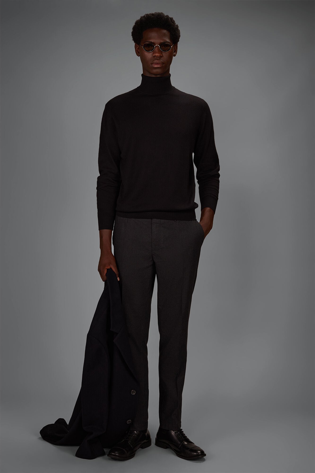 Doppelganger - Pantalone uomo classico in twill melange regular fit Doppelganger - Pantalone uomo classico in twill melange regular fit