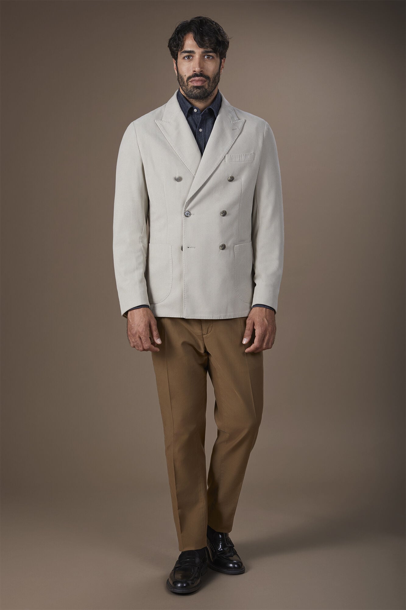 Doppelganger - Pantalone uomo classico in twill regular fit