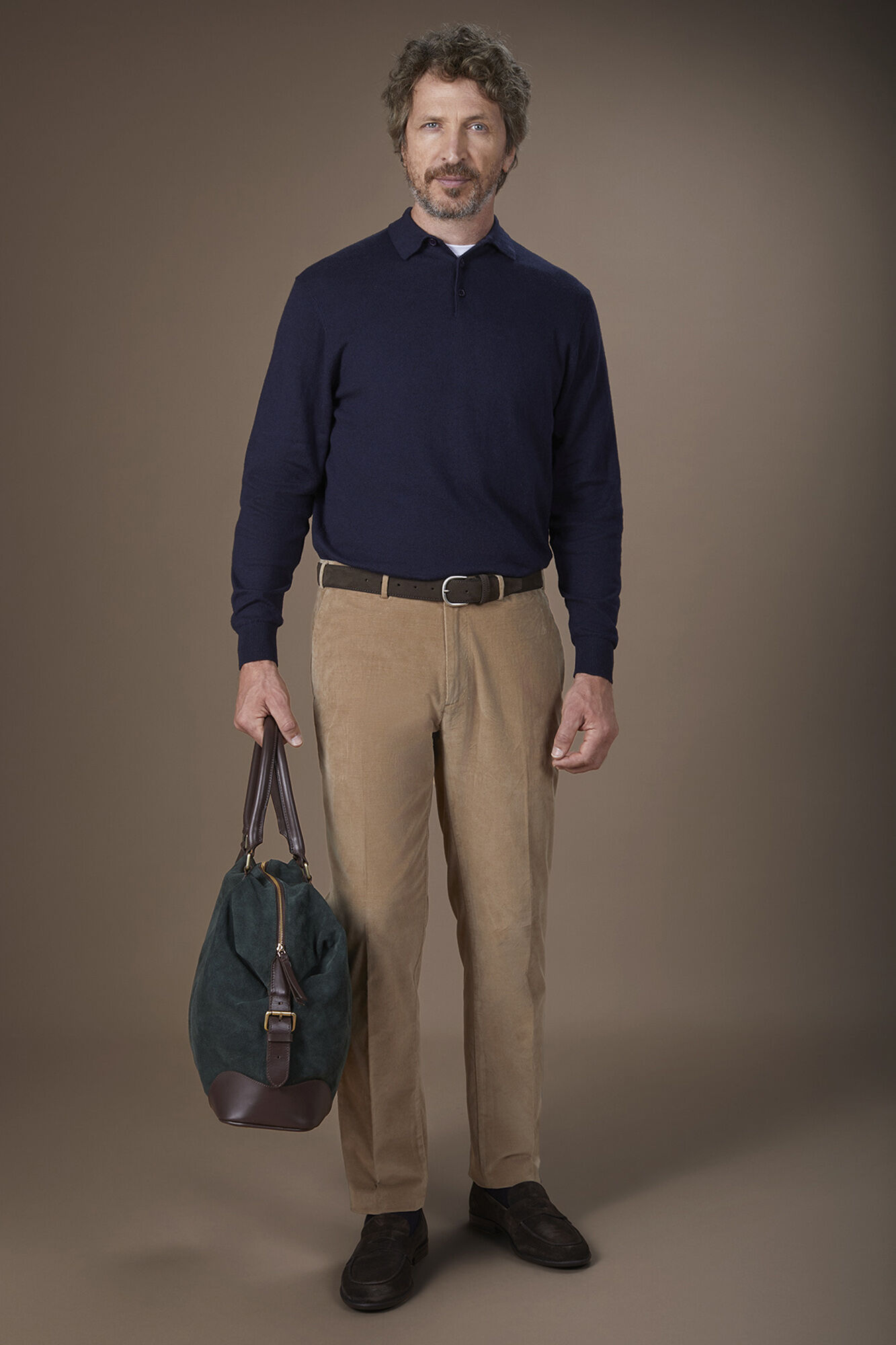 Doppelganger - Pantalone uomo classico in velluto 1000 righe regular fit