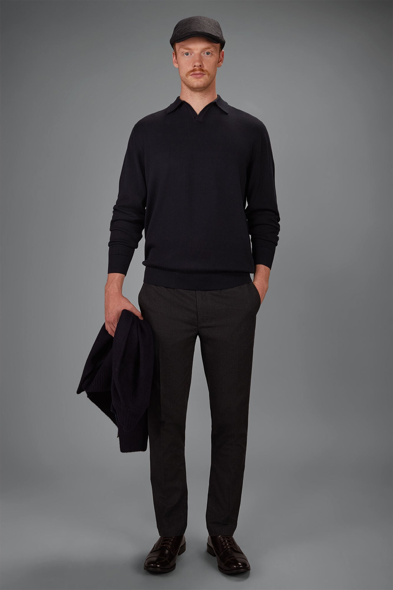 Doppelganger - Pantalone uomo classico melange regular fit