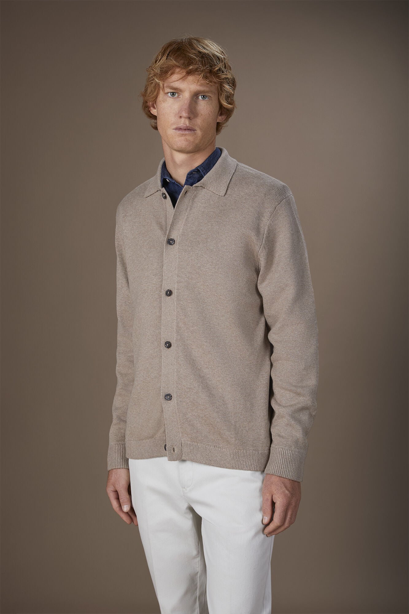 Doppelganger - Polo camicia uomo lana e cotone regular fit Doppelganger - Polo camicia uomo lana e cotone regular fit