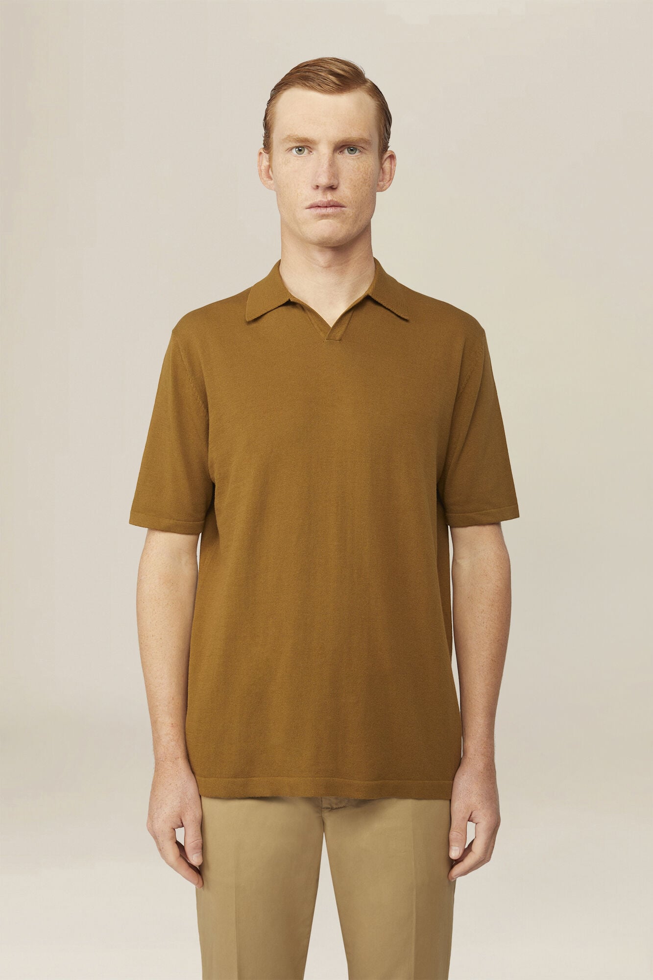 Doppelganger - Polo uomo a maglia 100% cotone con collo derby Doppelganger - Polo uomo a maglia 100% cotone con collo derby