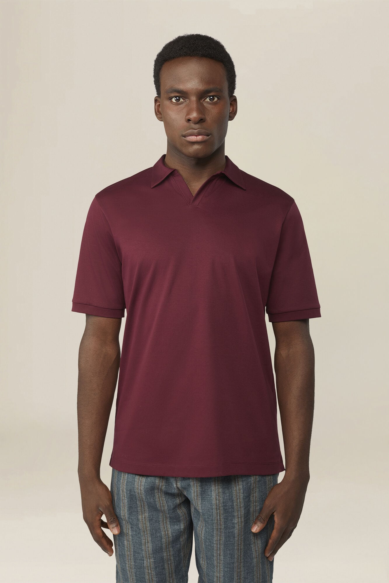 Doppelganger - Polo uomo con collo derby in 100% cotone regular fit