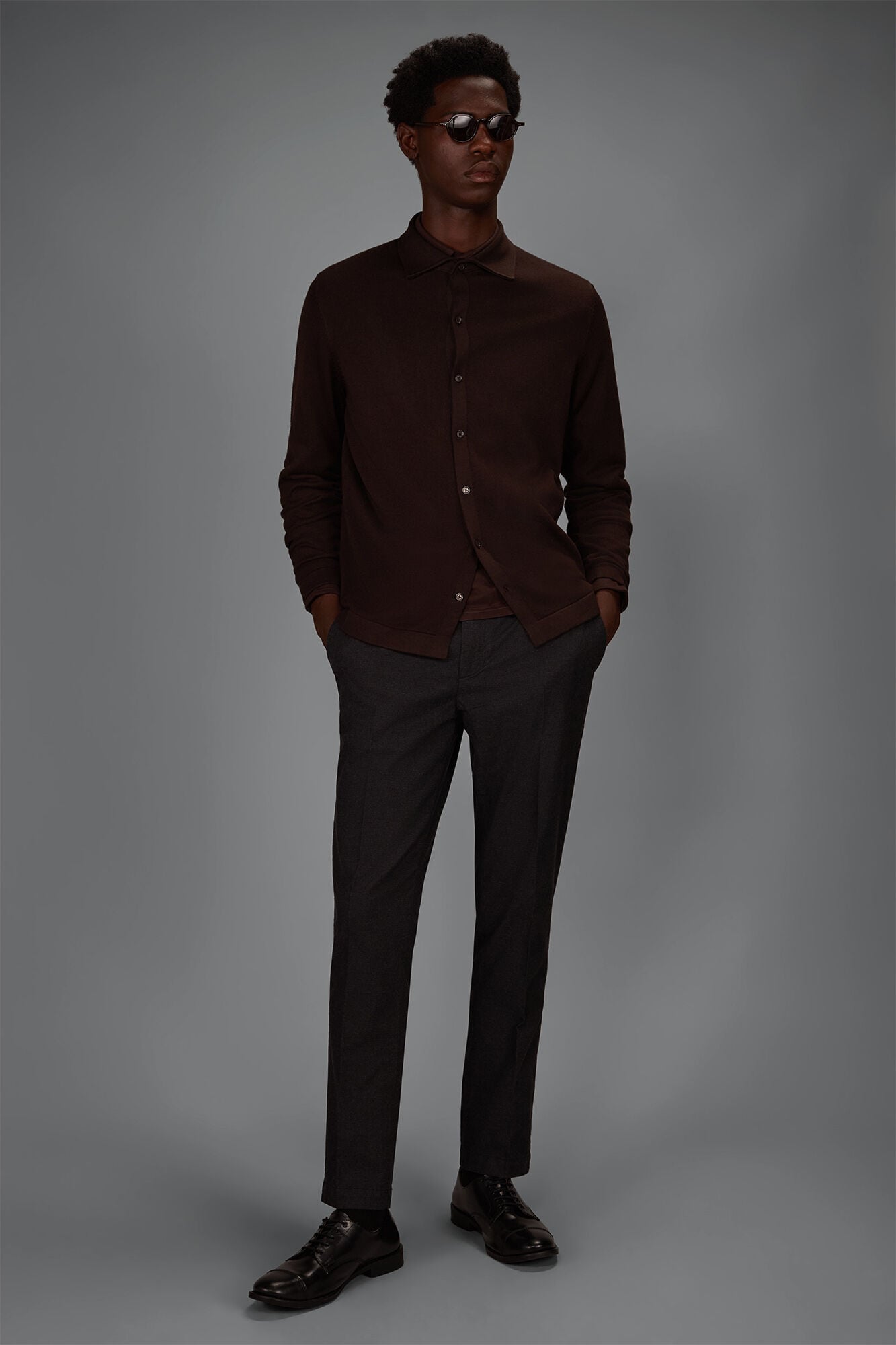 Doppelganger - Polo uomo in maglia con bottoni regular fit