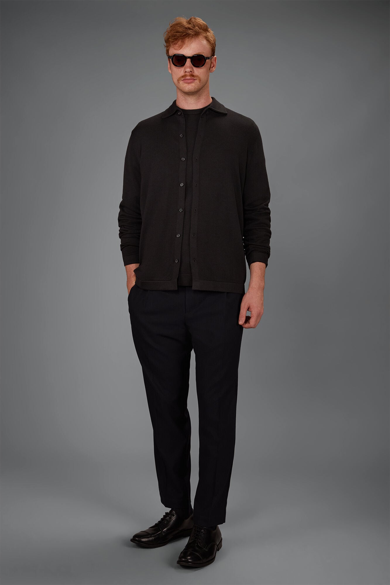 Doppelganger - Polo uomo in maglia con bottoni regular fit
