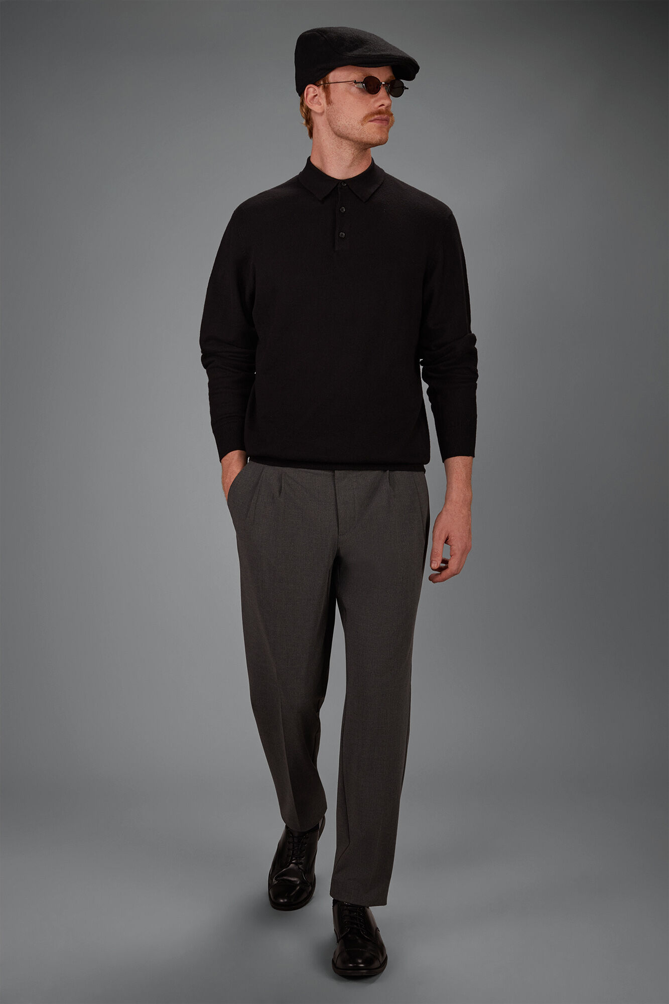 Doppelganger - Polo uomo in maglia misto lana e cotone regular fit