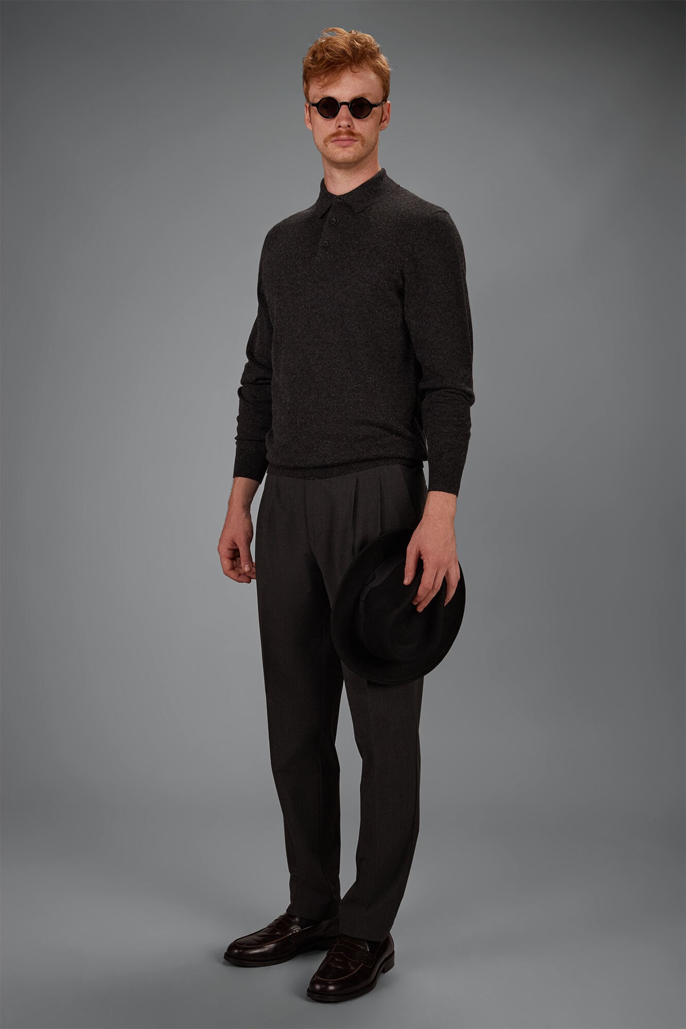 Doppelganger - Polo uomo in maglia misto lana e cotone regular fit